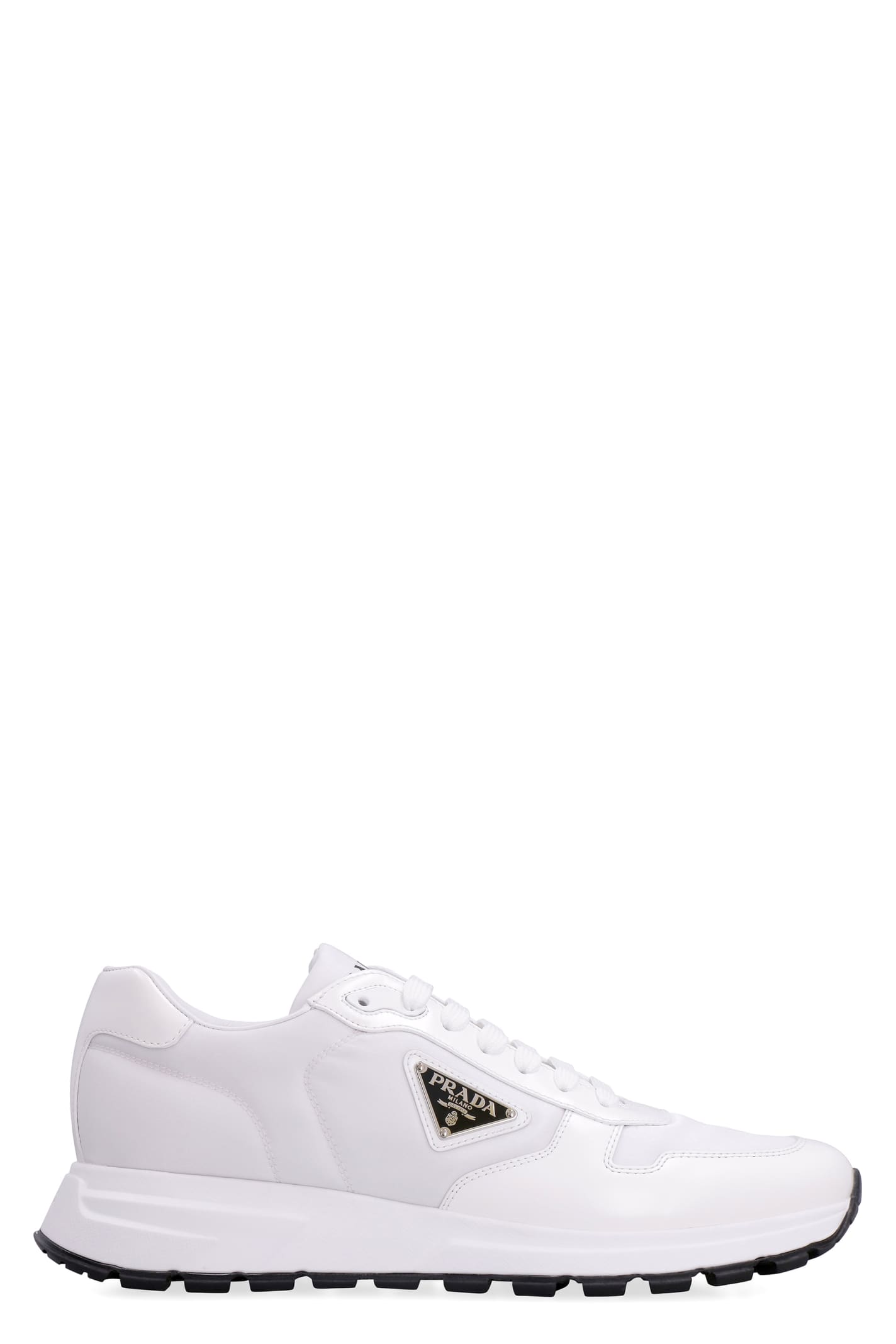 Prada White Nylon And Leather Prax 2.0 Sneakers In White