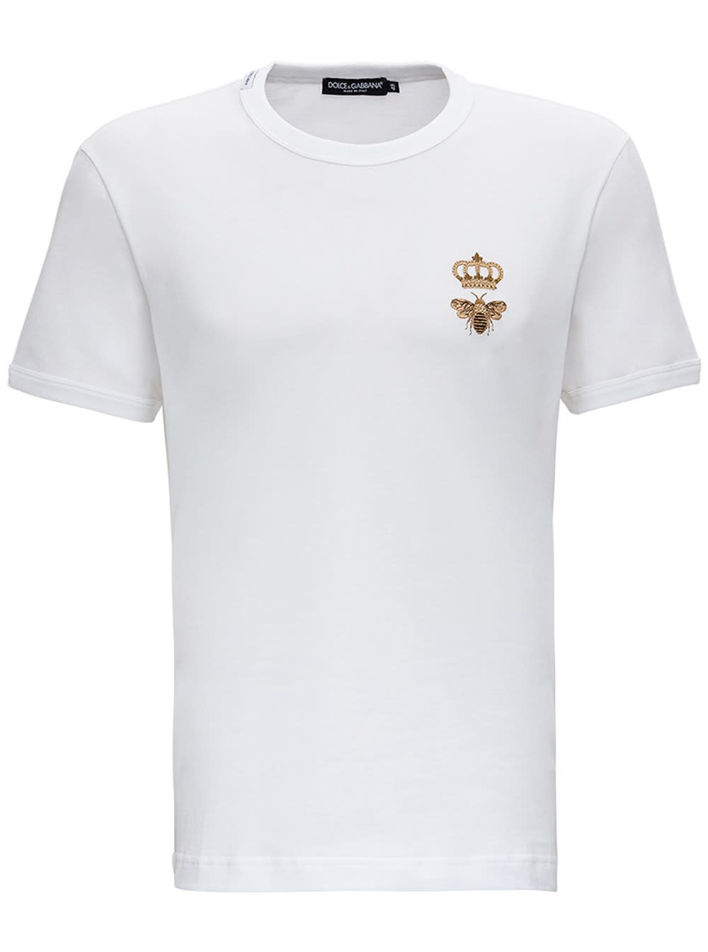Dolce & Gabbana Jersey T-shirt With Logo Embroidery