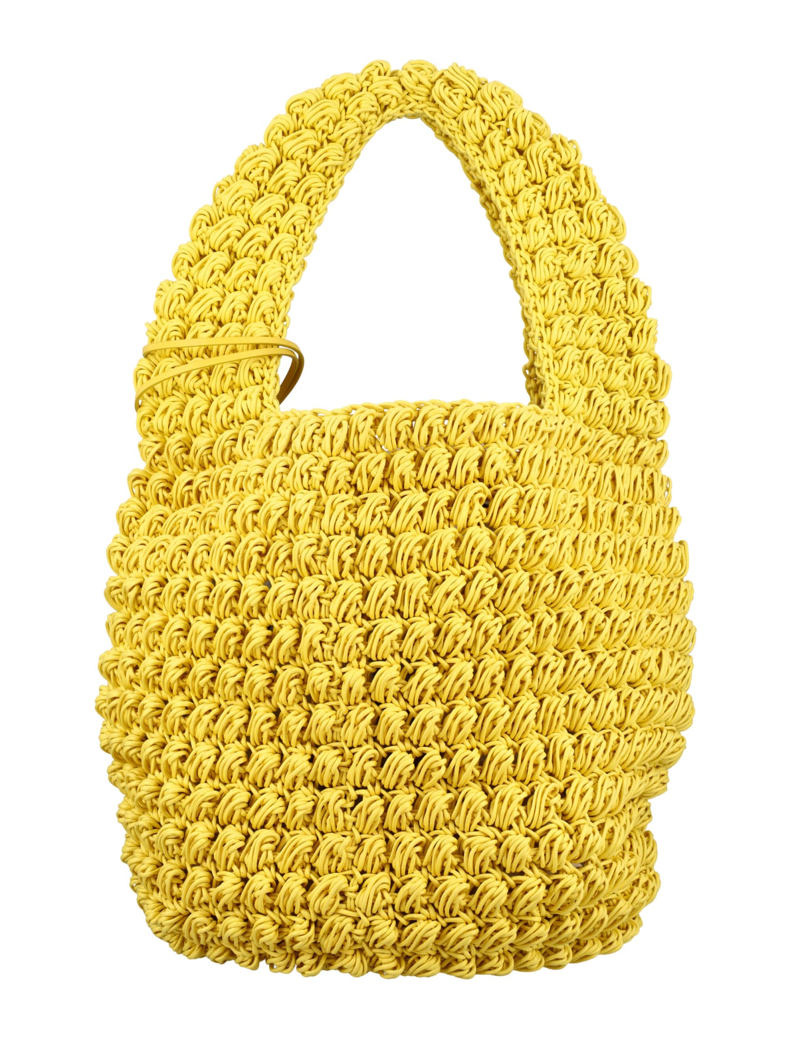 Shop Jw Anderson Popcorn Large Basket Bag In Yellow