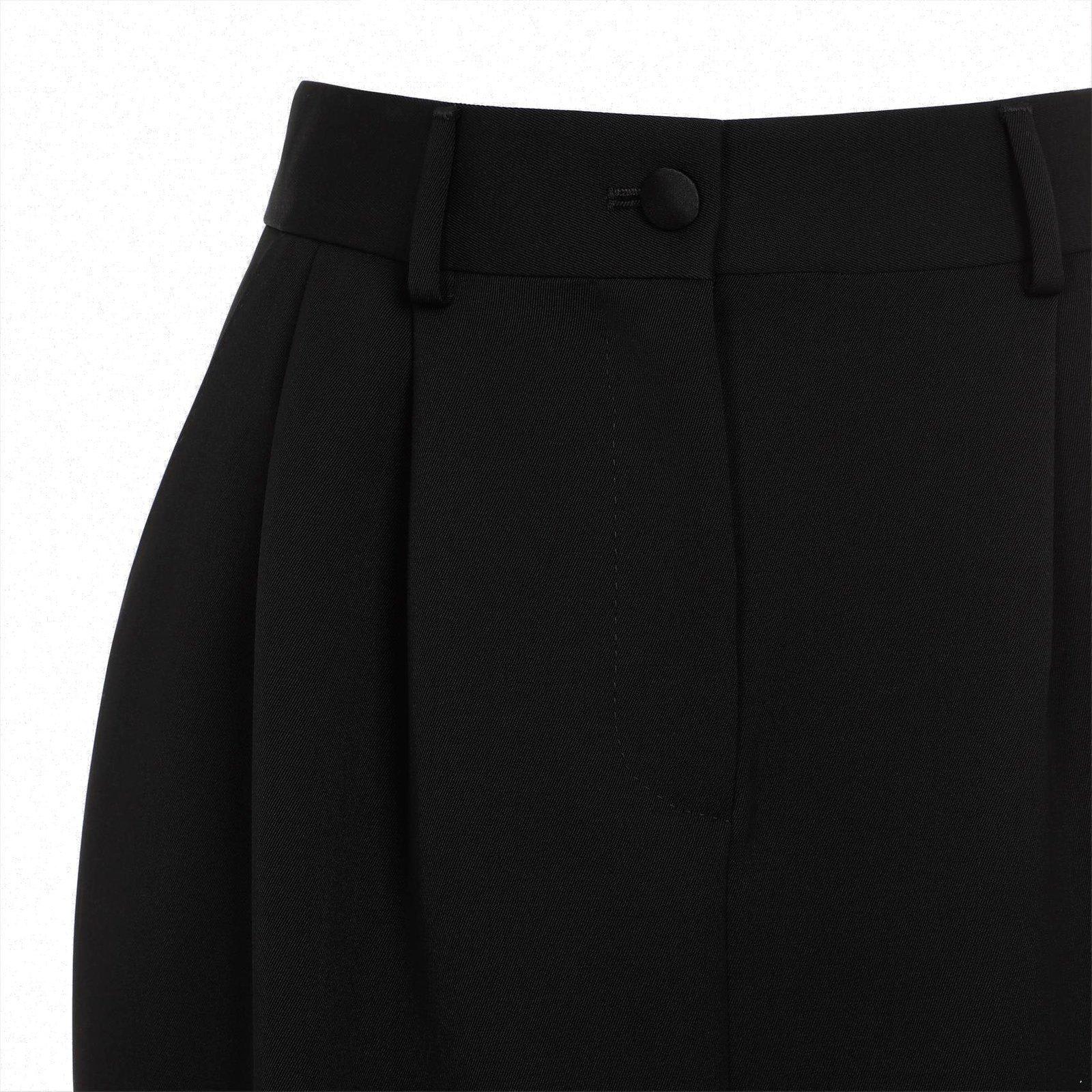 Shop Dolce & Gabbana Calf-length Tuxedo Pencil Skirt In Nero