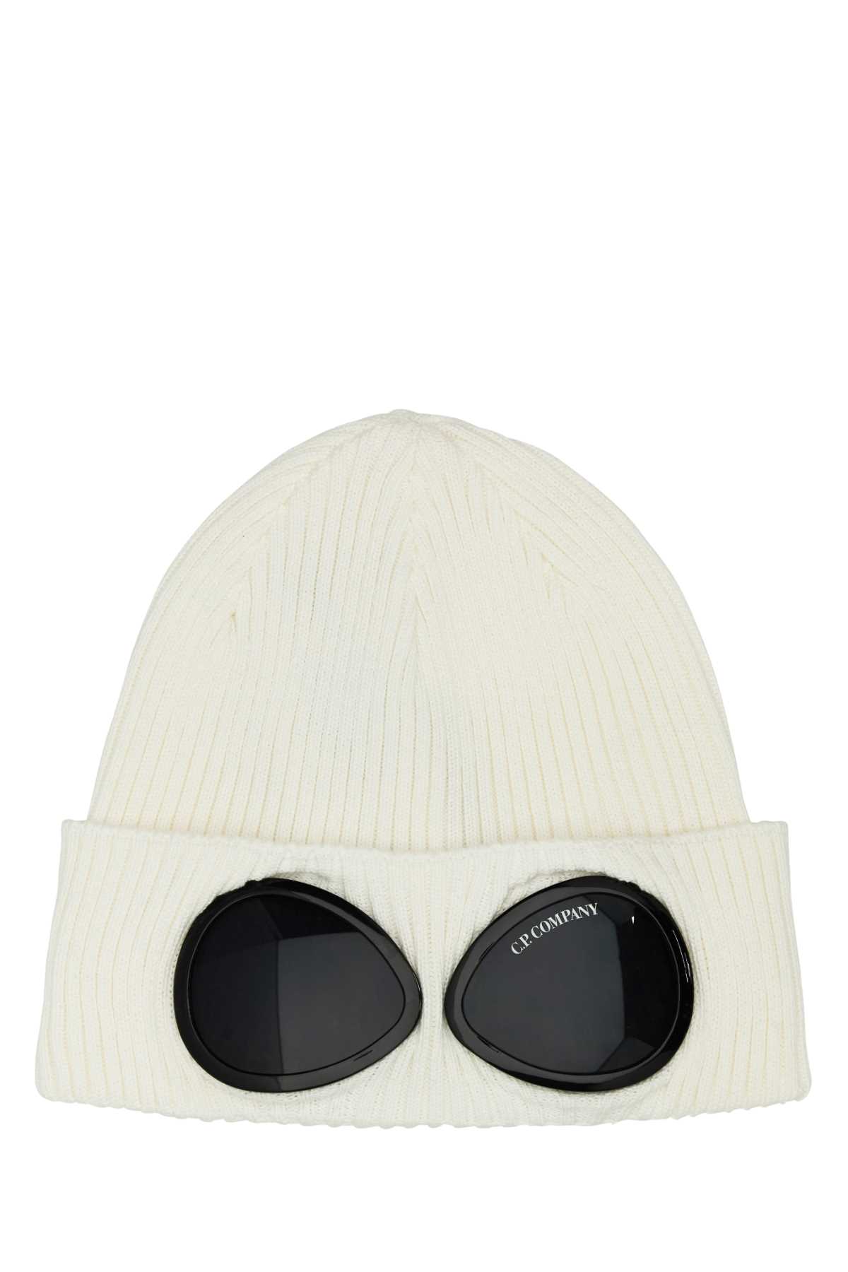 C. P. Company White Cotton Beanie