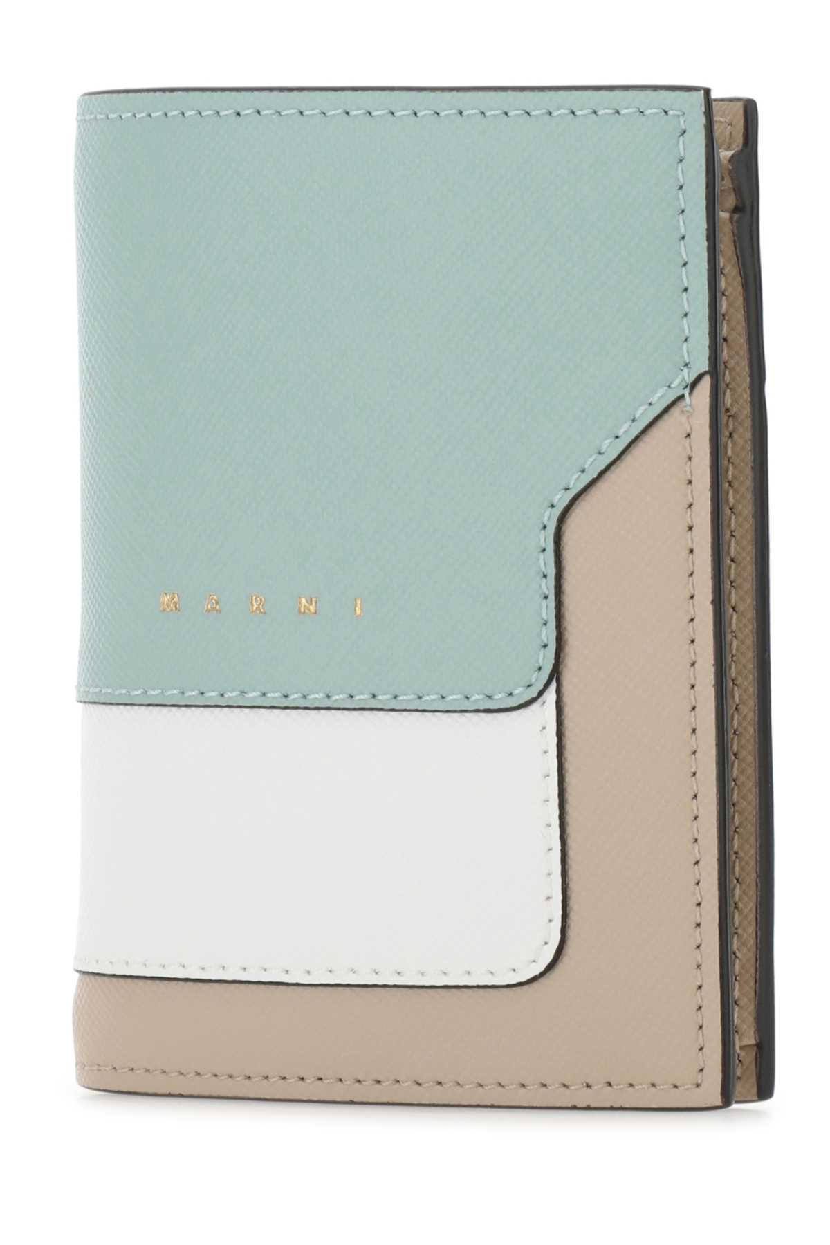 Marni Two-tone Leather Wallet In Z120n