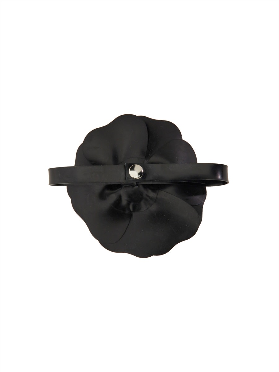 Shop Philosophy Di Lorenzo Serafini Choker With Flower In Black