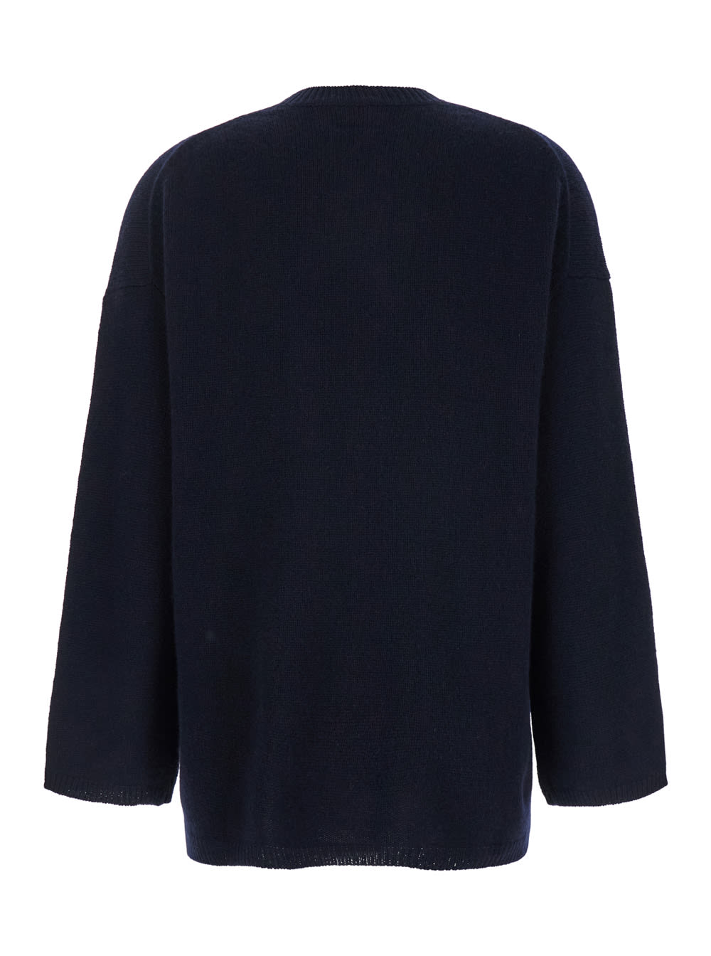 Shop Allude Blue Relaxed Crewneck Sweater In Cashmere Woman