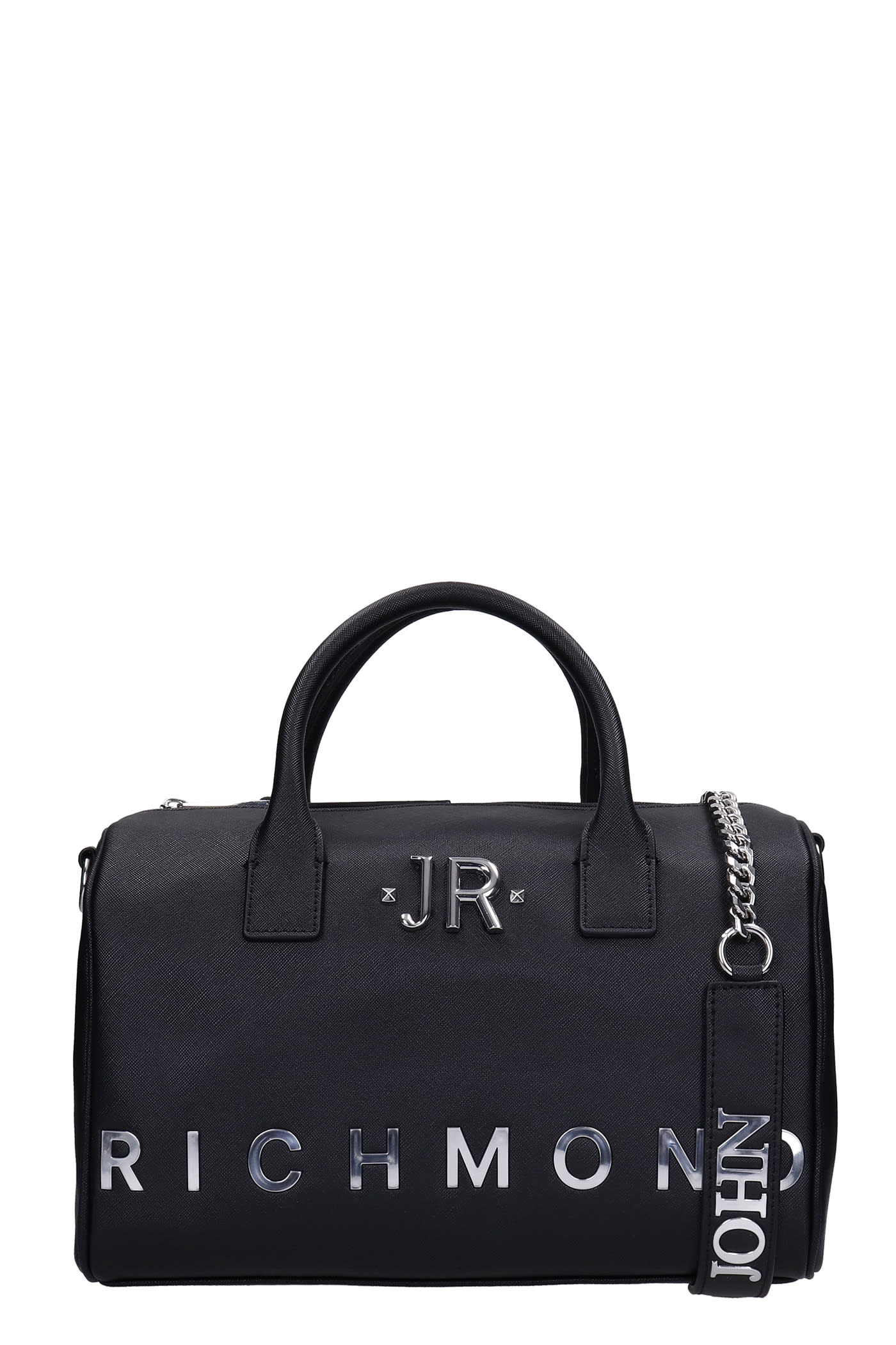 John Richmond Astanki Hand Bag In Black Polyuretan