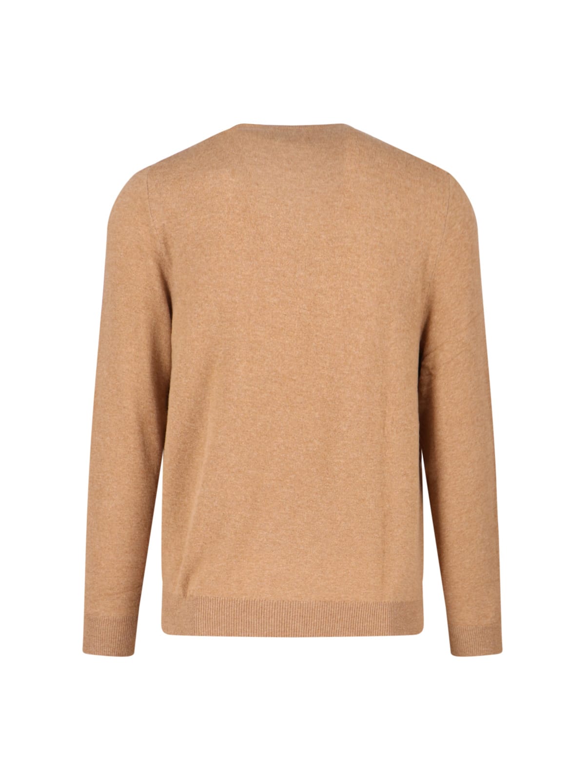 Polo Ralph Lauren Tailored Brown Sweater With Ribbed Cuffs And Sophisticated Logo In Brown