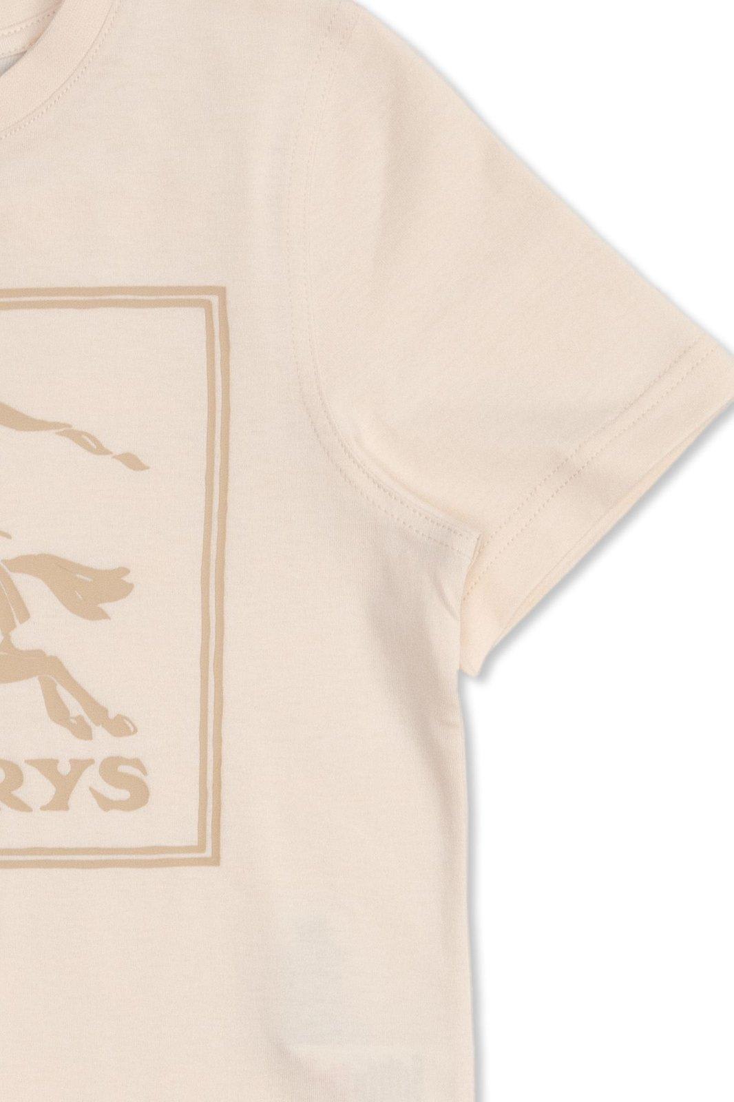 Shop Burberry Equestrian Knight Motif Crewneck T-shirt In White