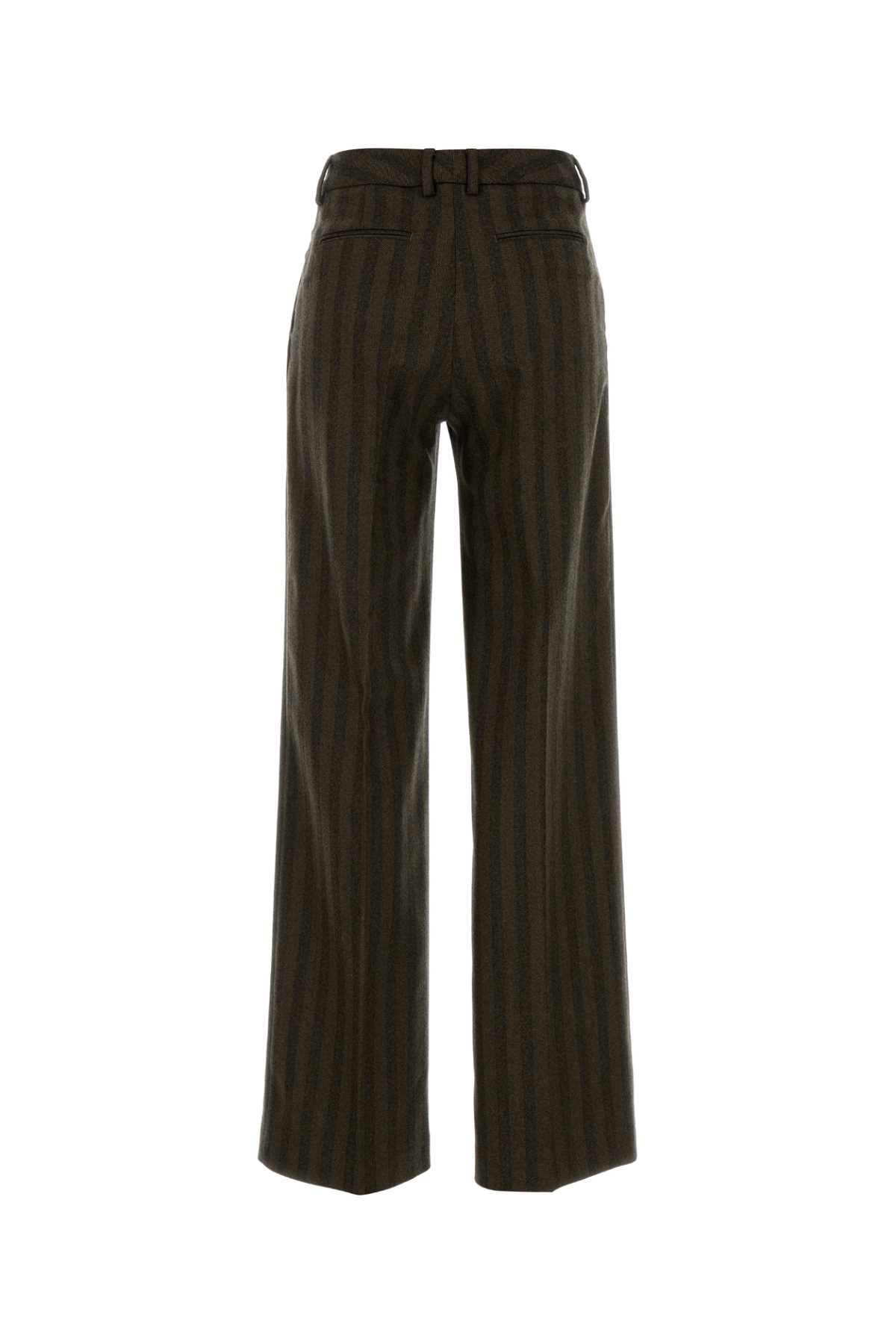 Pt Torino Embroidered Stretch Wool Lola Pant In Green