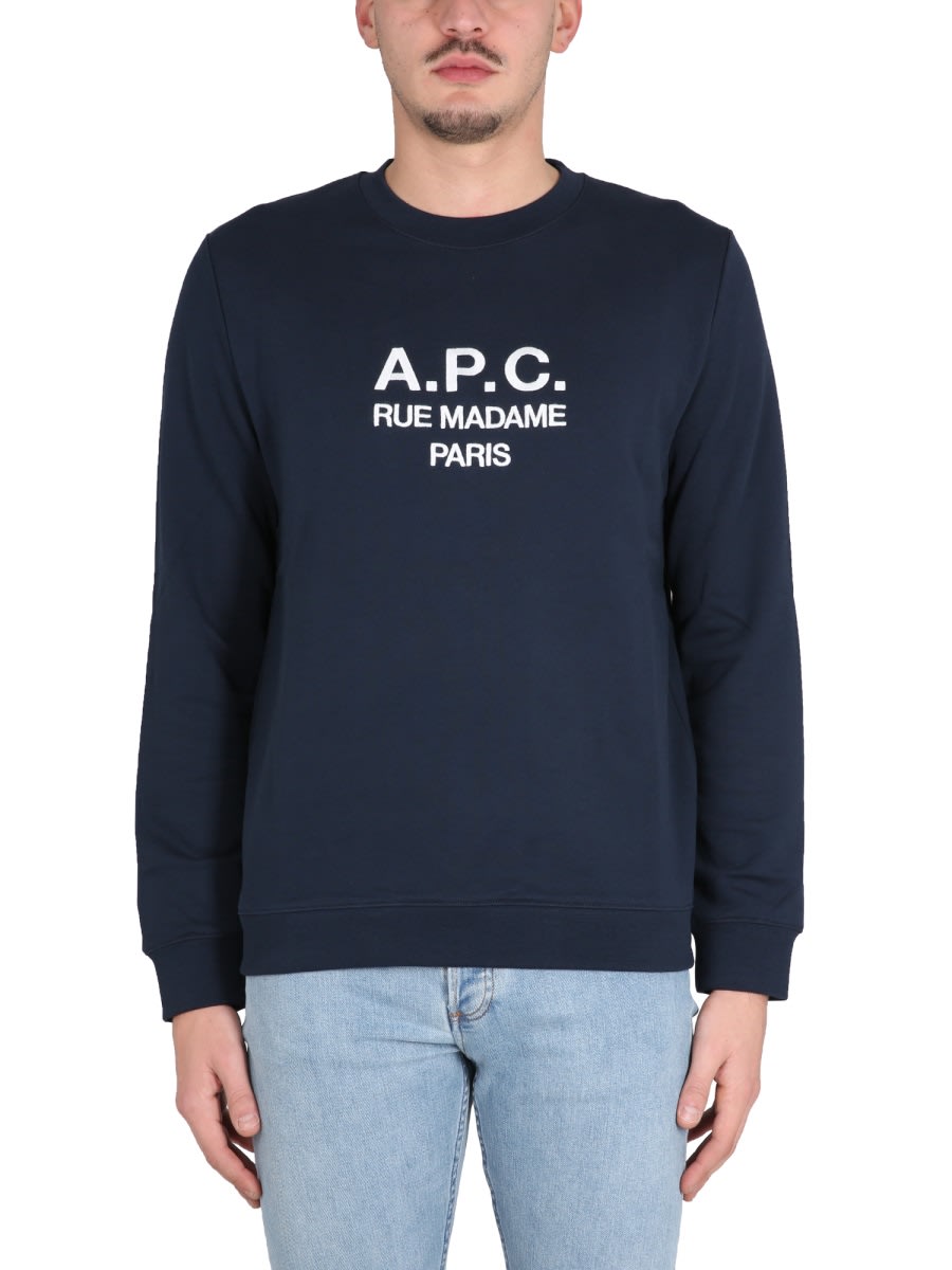Shop Apc Rufus Sweatshirt In Blue