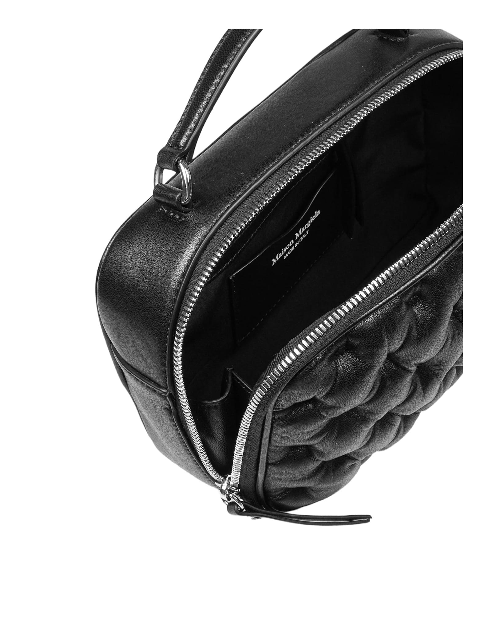 Shop Maison Margiela Glam Slam Camera Bag Medium In Nappa Color Black