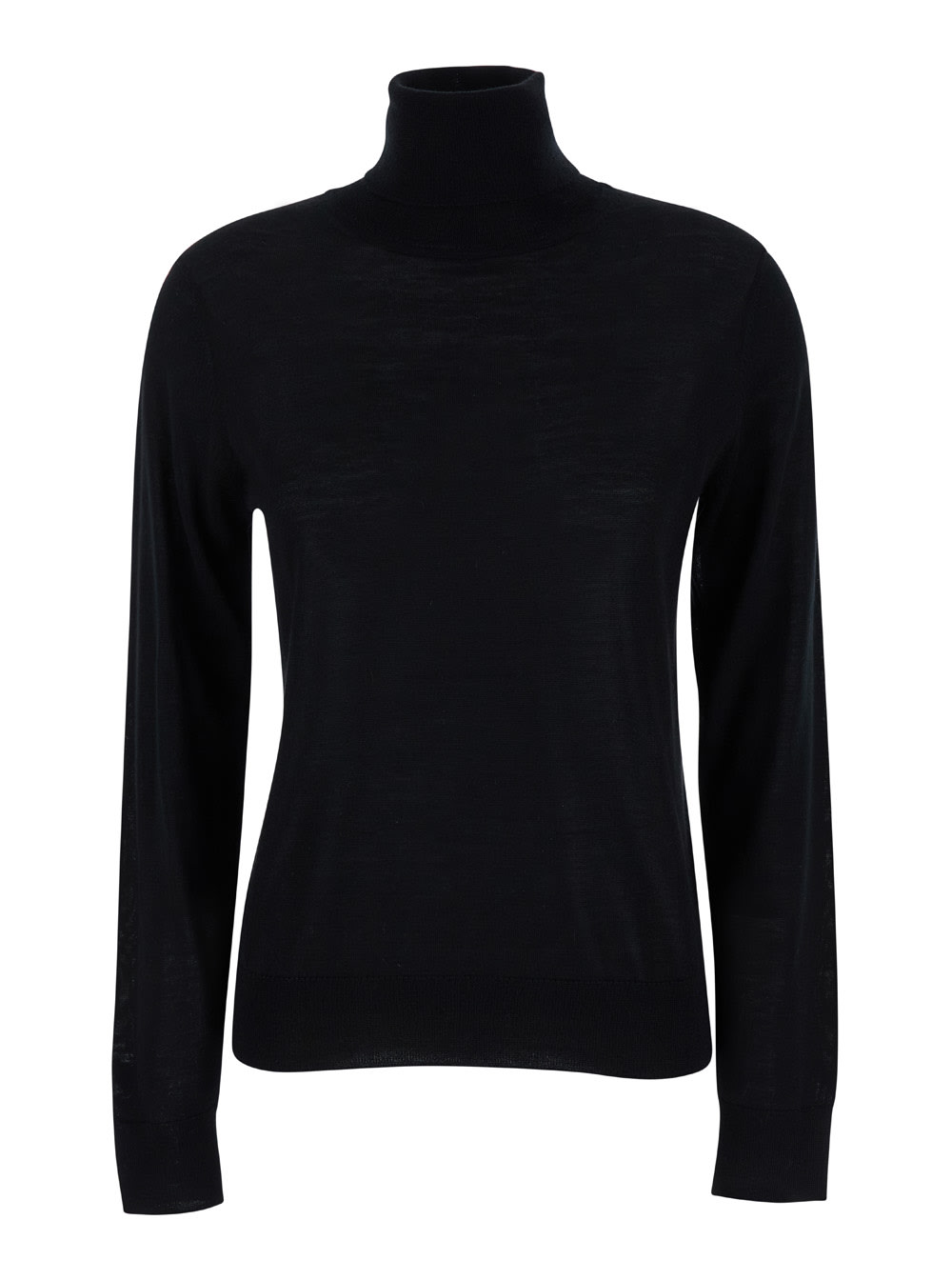 Parosh Black High Neck Sweater In Fabric Woman