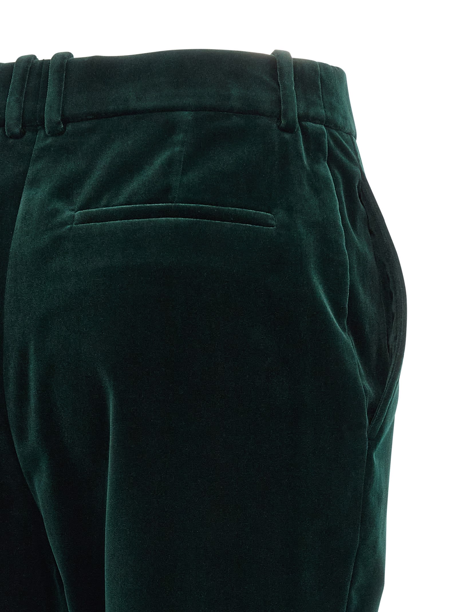 Saint Laurent Velvet Pants In Black