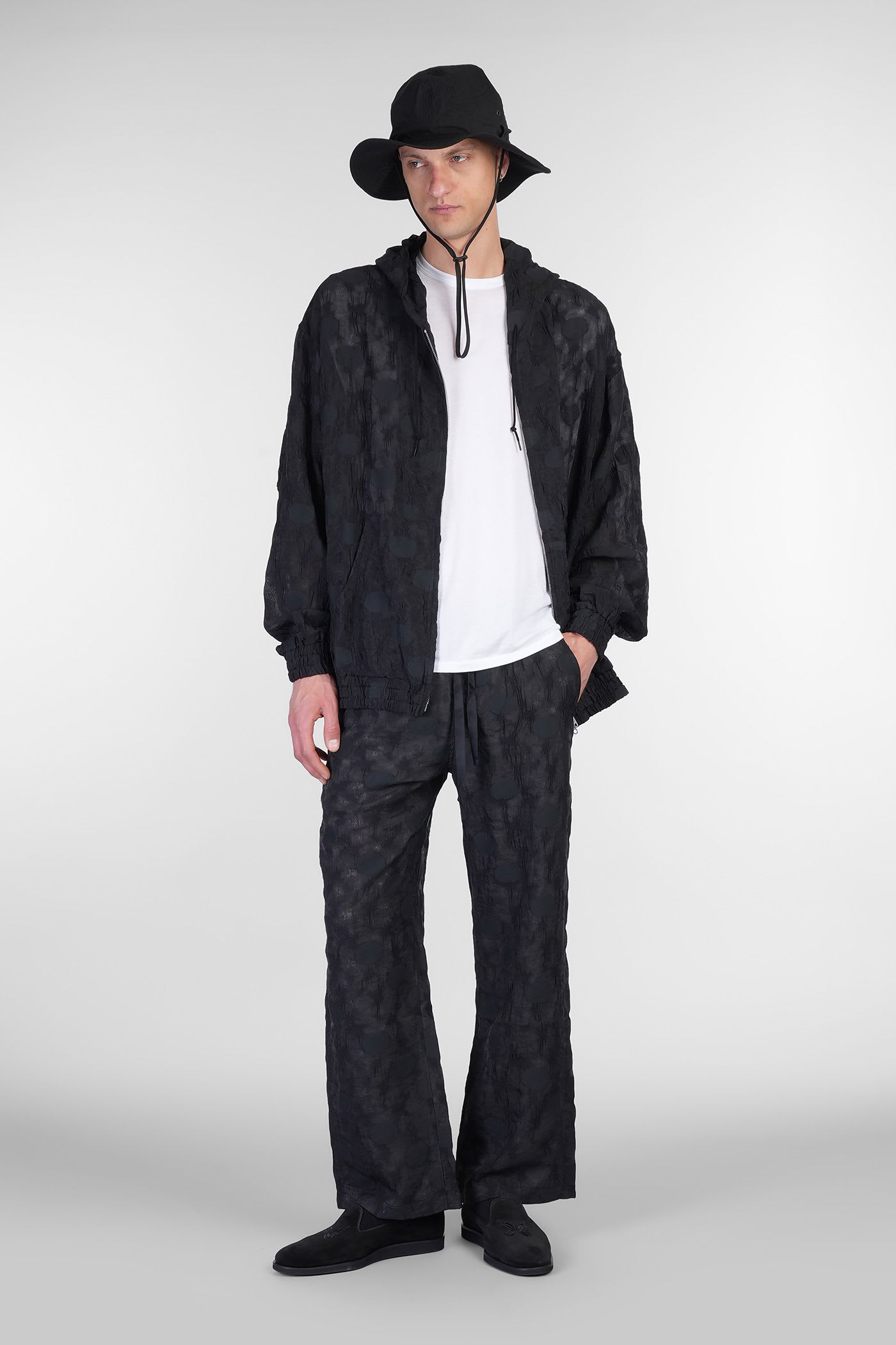 Shop Needles Casual Jacket In Black Polyamide Polyester