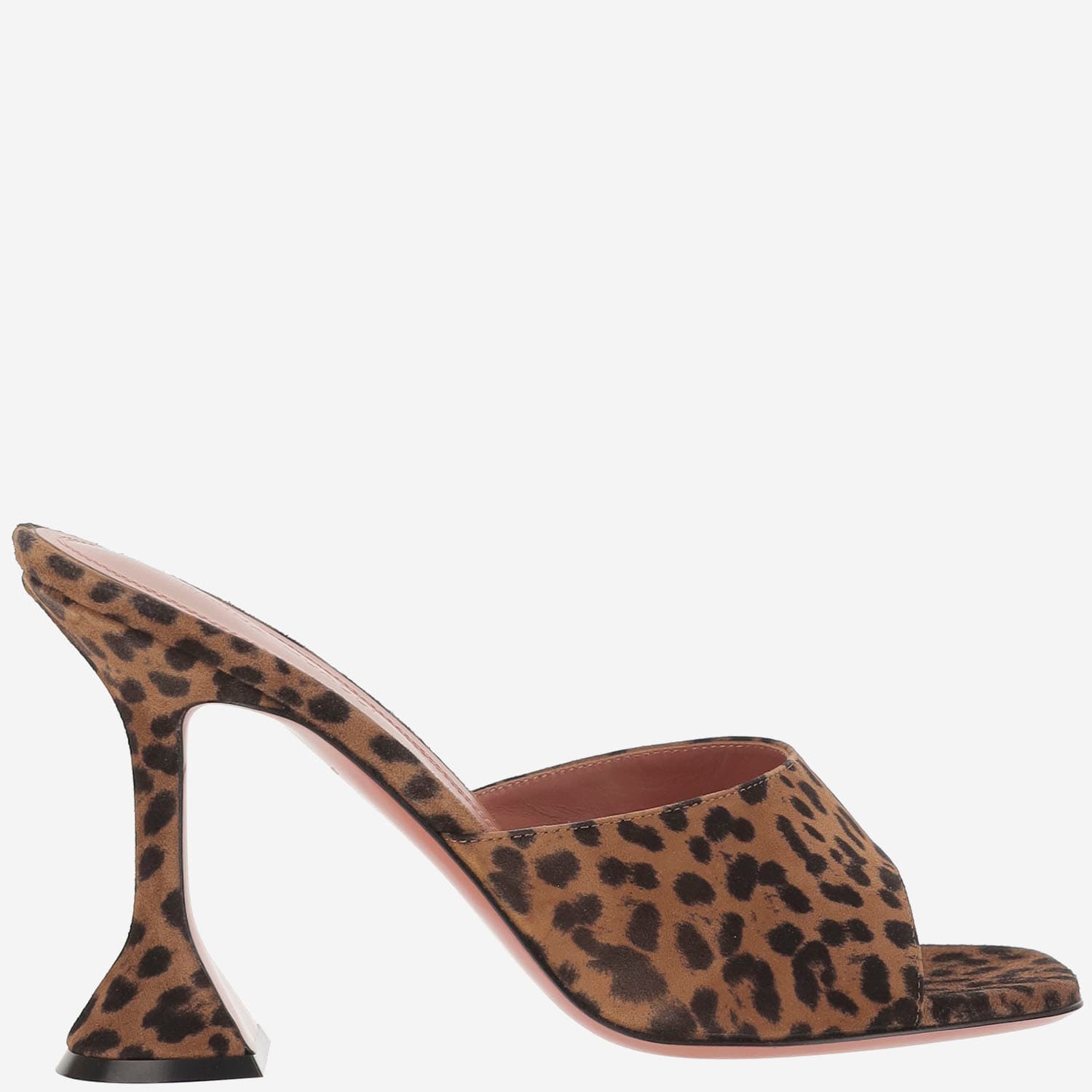 Amina Muaddi Lupita Leopard-print 95 Suede Mules In Brown