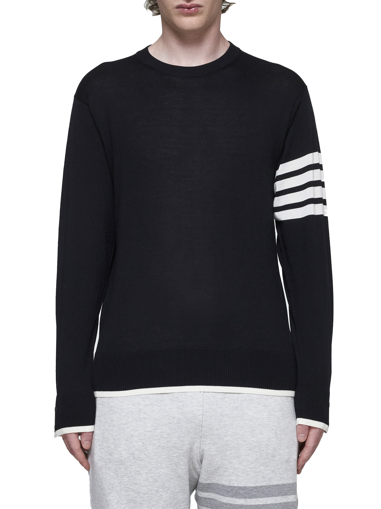 Shop Thom Browne Sweater In Black