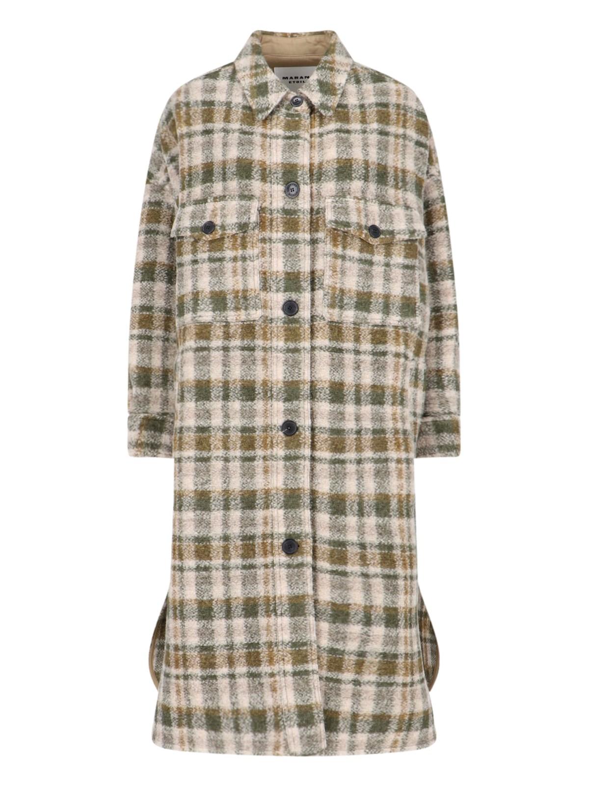 ISABEL MARANT ÉTOILE FONTIZI CHECK MIDI COAT