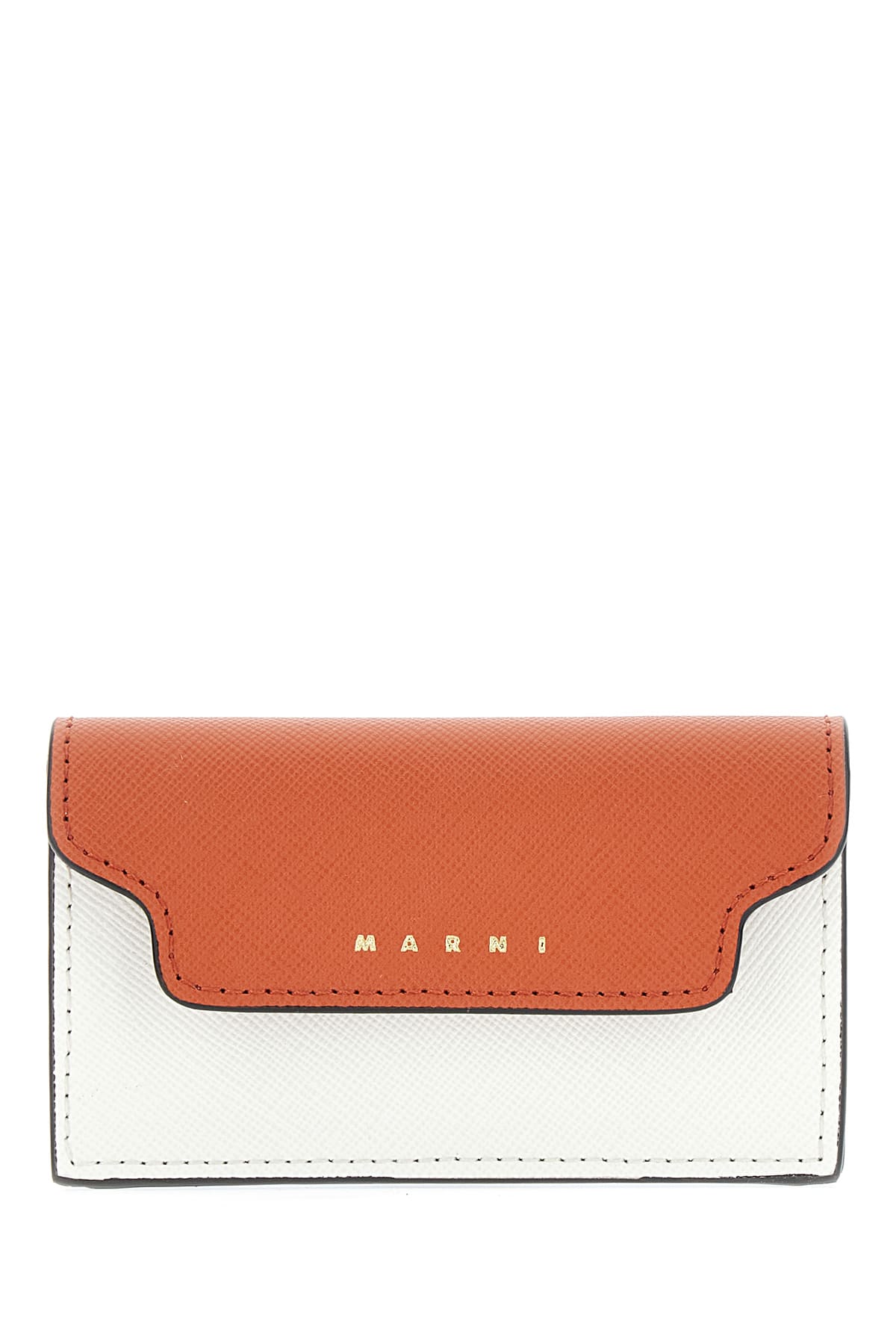 Shop Marni Multicolor Leather Card Holder In Z678n