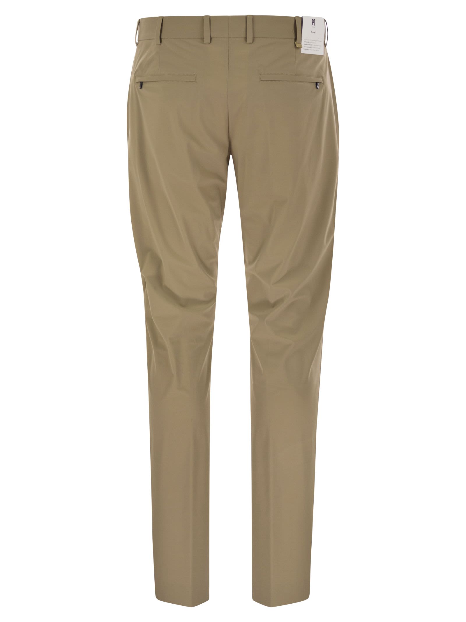 Pt Torino Epsilon Trousers In Technical Fabric In Rope