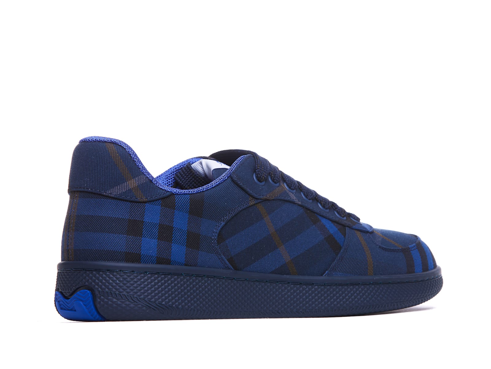 Burberry Men Check Terrace Sneakers In Blue