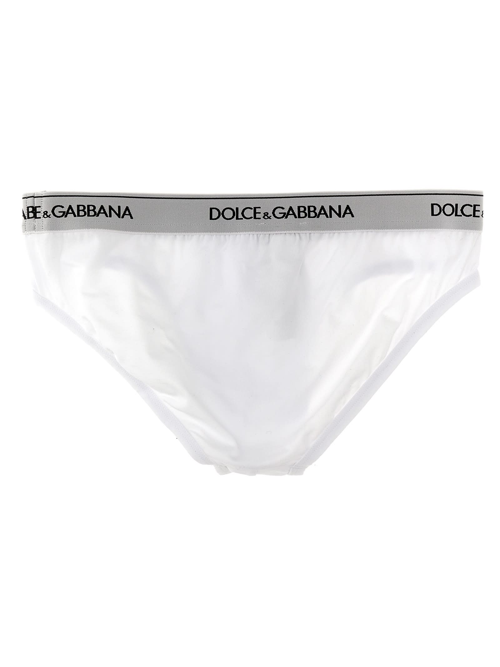 Shop Dolce & Gabbana Midi Brief 2-pack Briefs In White