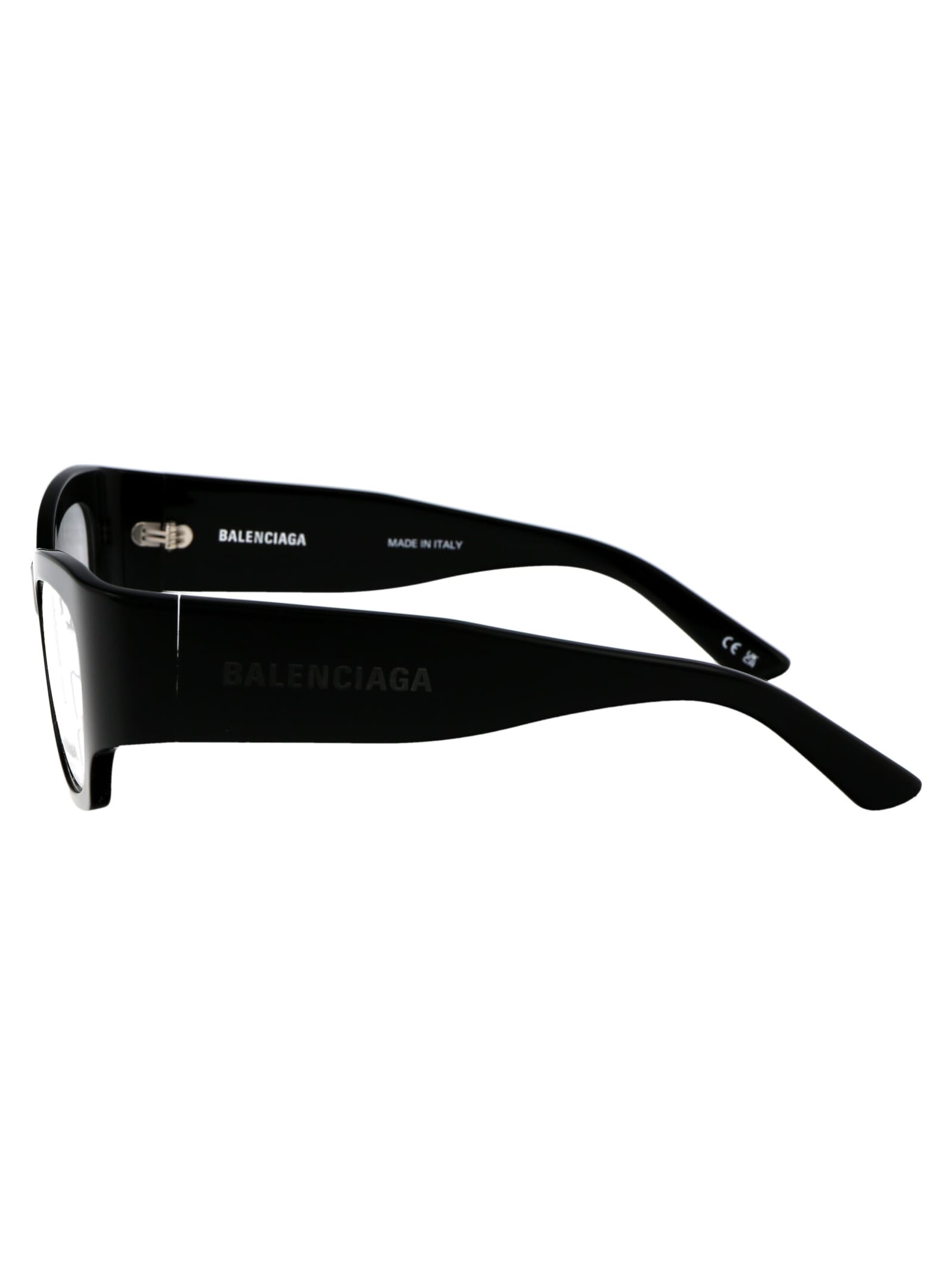 Shop Balenciaga Bb0333o Glasses In 001 Black Black Transparent