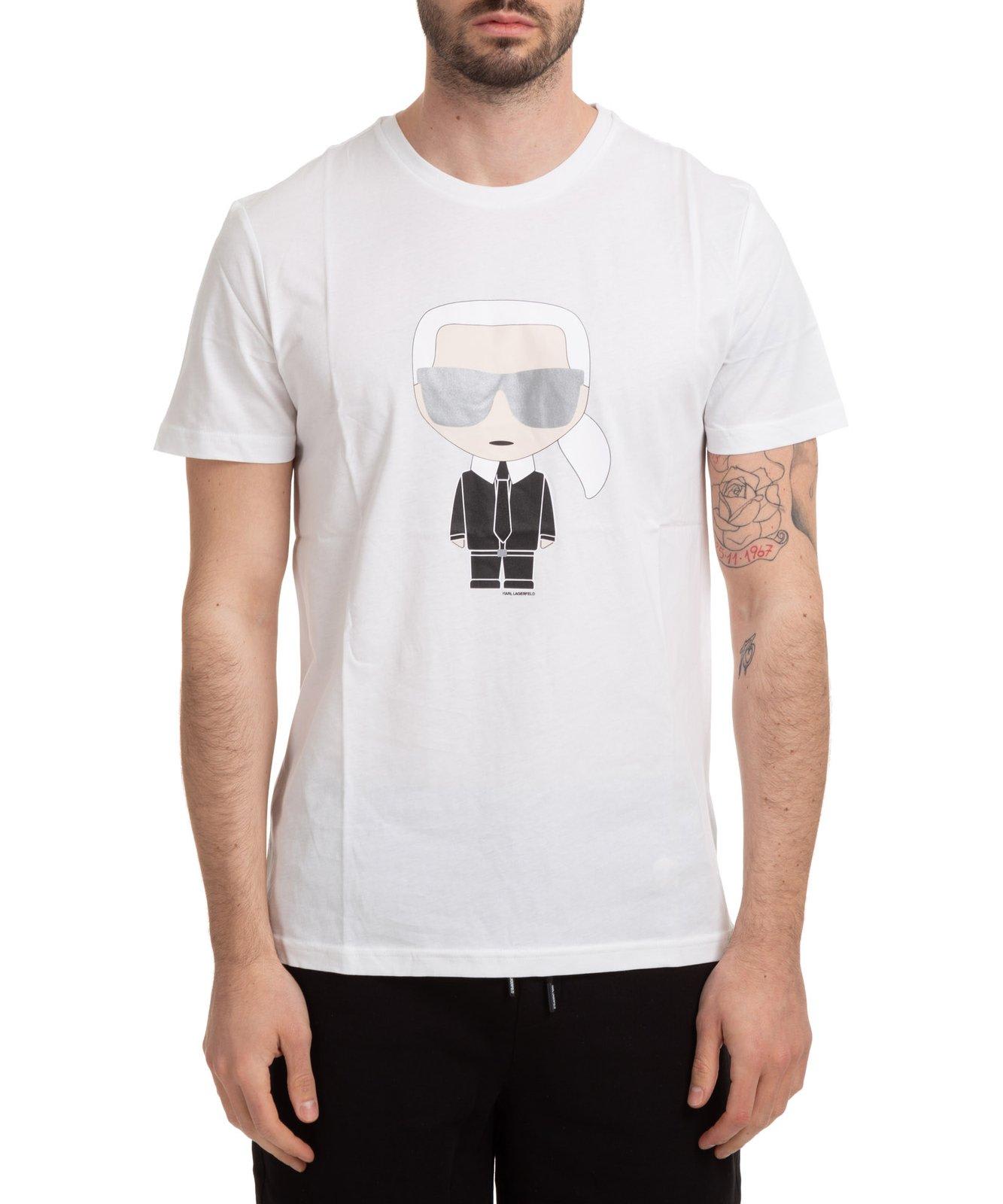 KARL LAGERFELD KARL PRINTED CREWNECK T-SHIRT