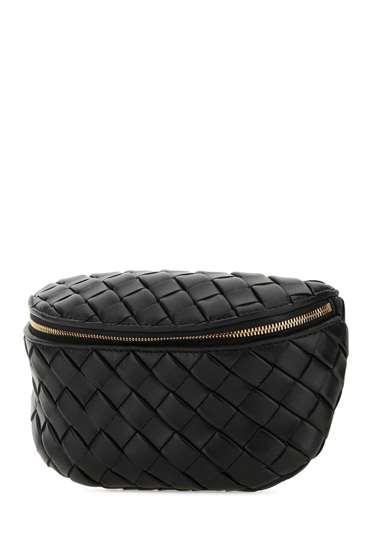 Shop Bottega Veneta Black Leather Mini Padded Belt Bag