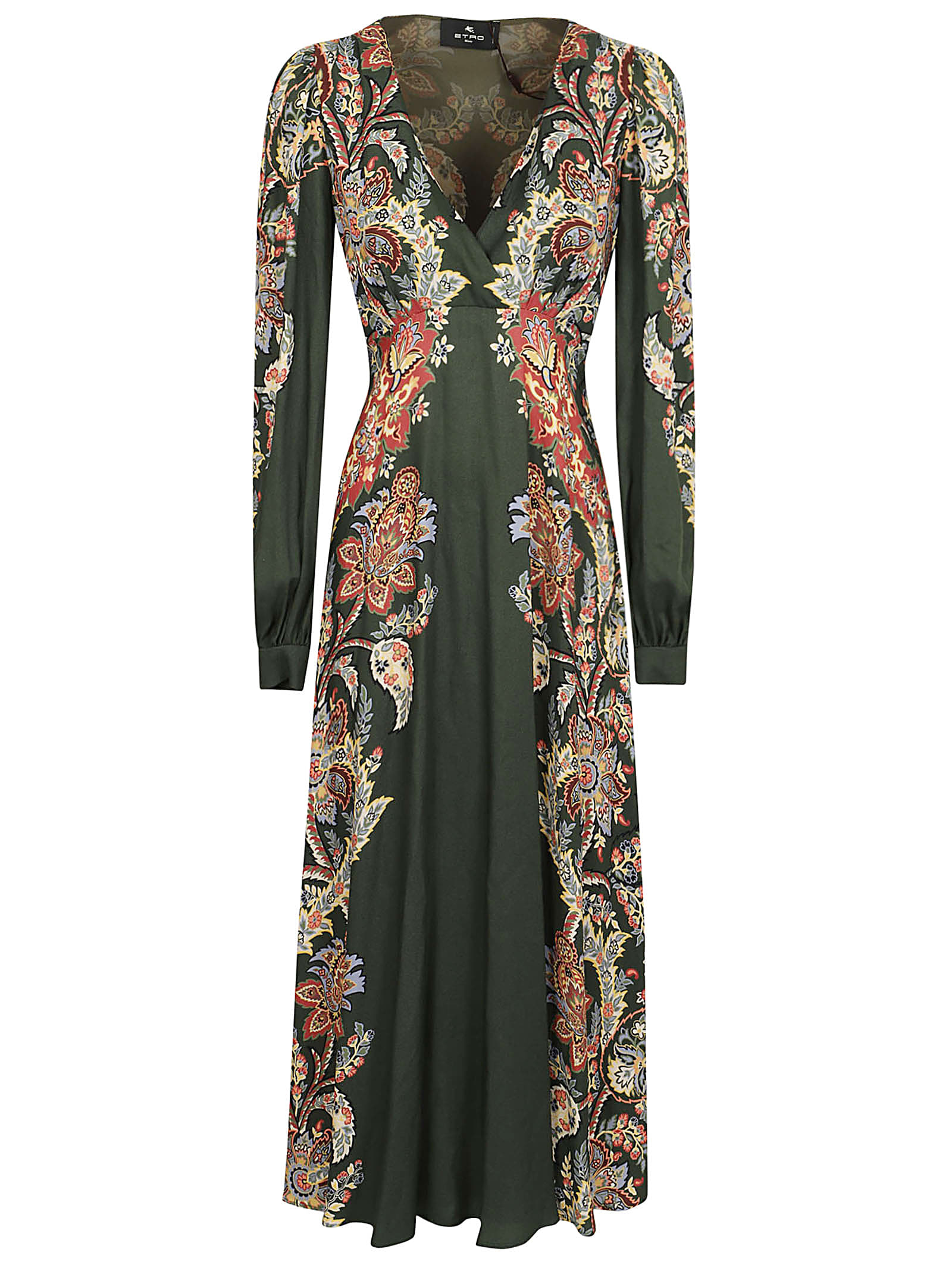 Etro Midi Dress In Green