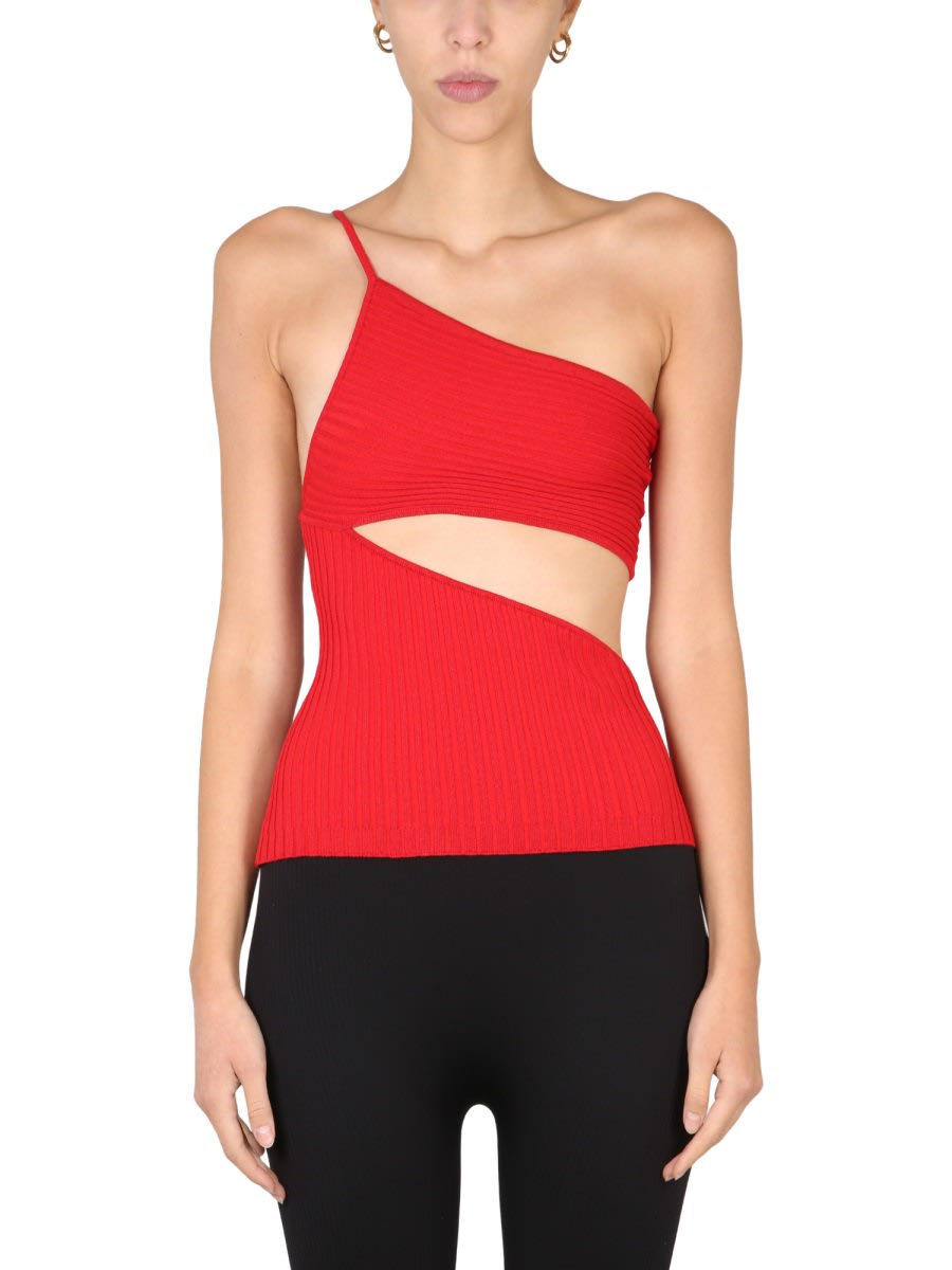 Shop Andreädamo One-piece Top In Red