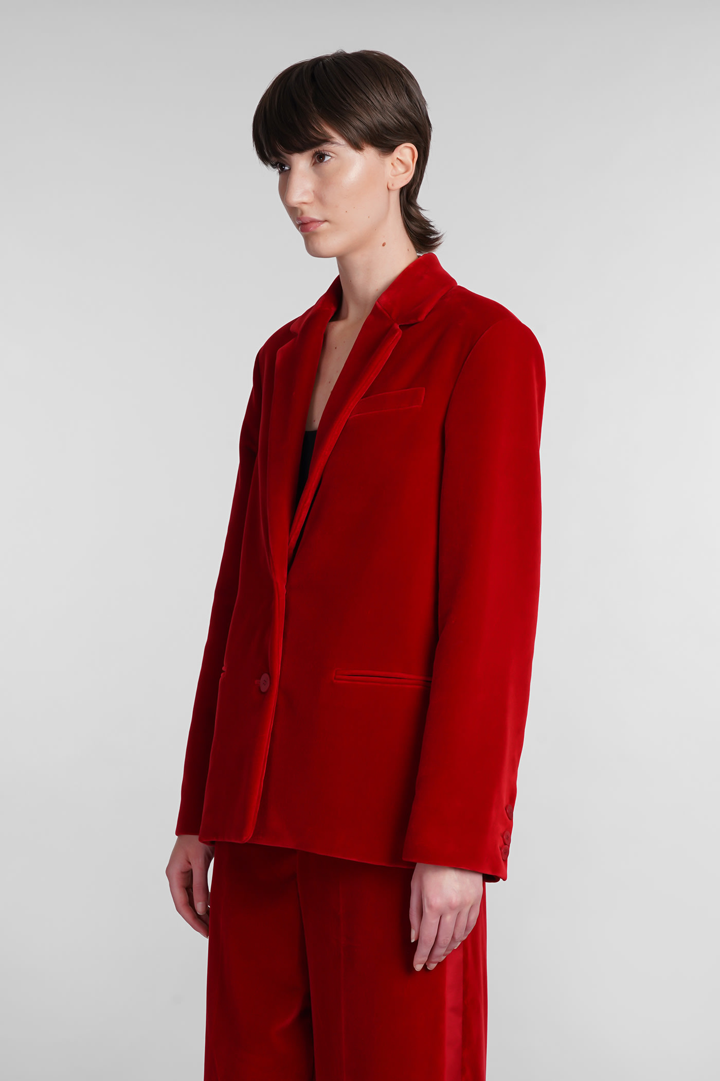 Jw Anderson Velvet Blazer In Red