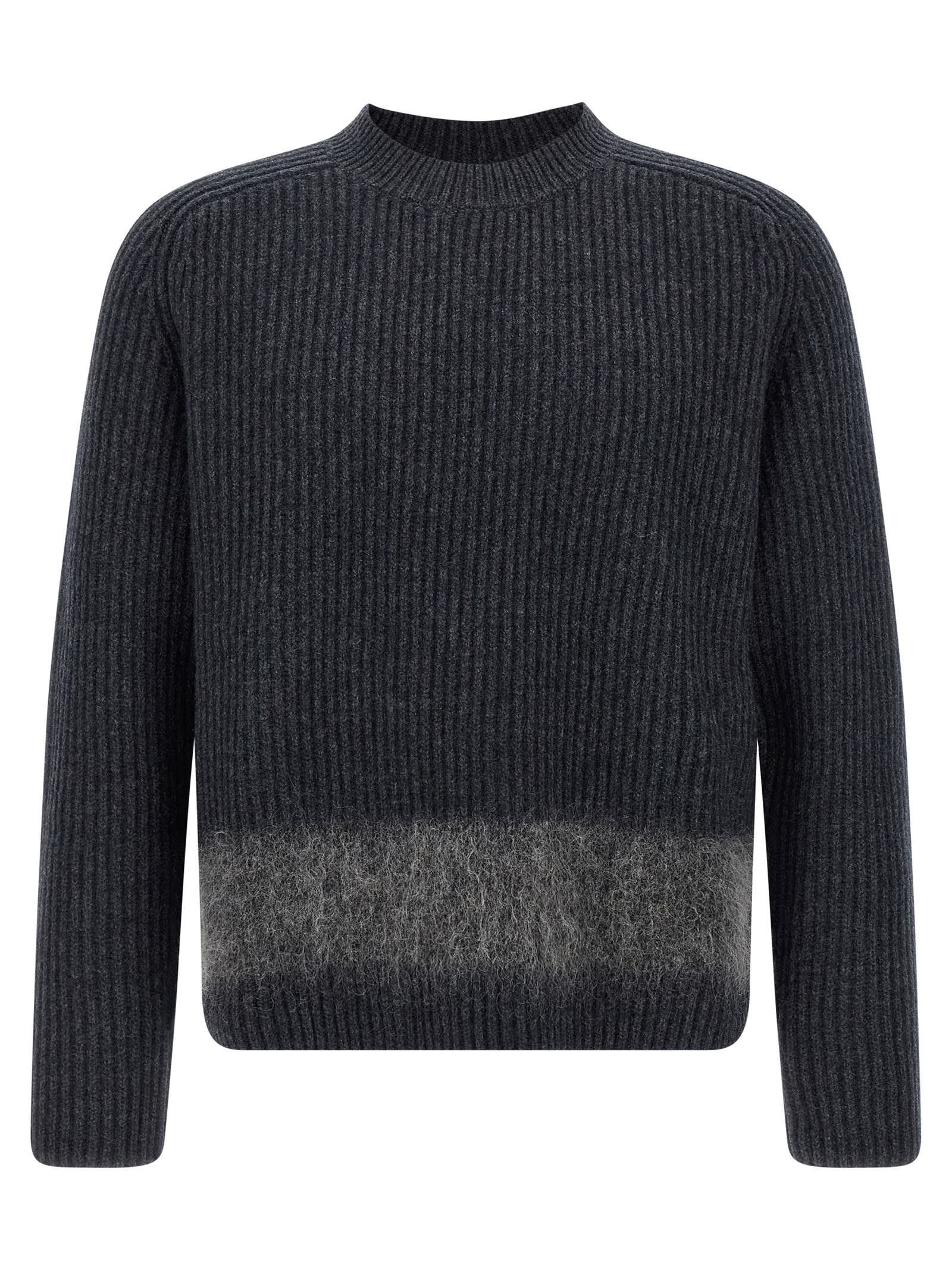Carded Wool Insert Sweater
