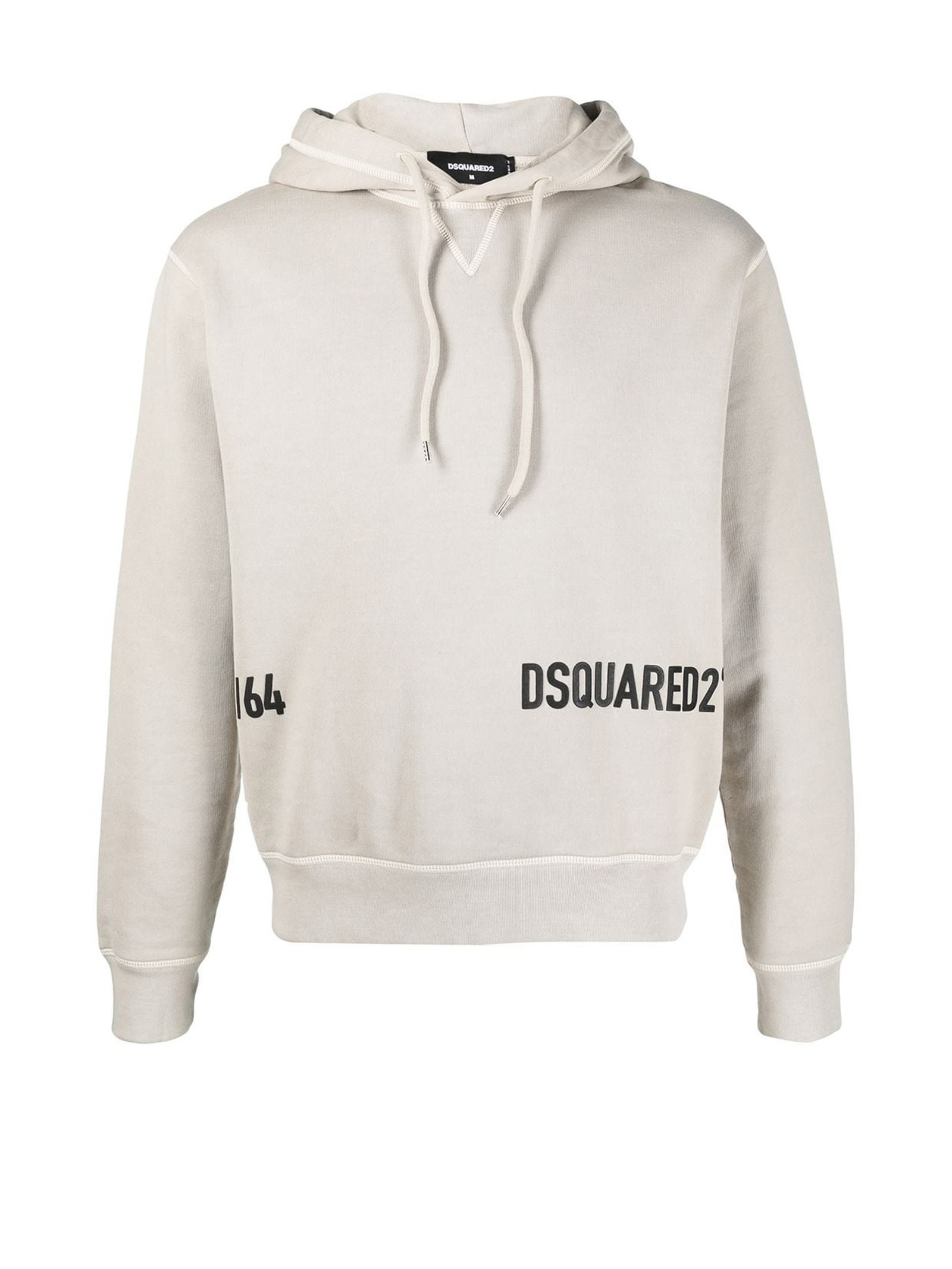 Dsquared2 Hoodie In Stone Cotton