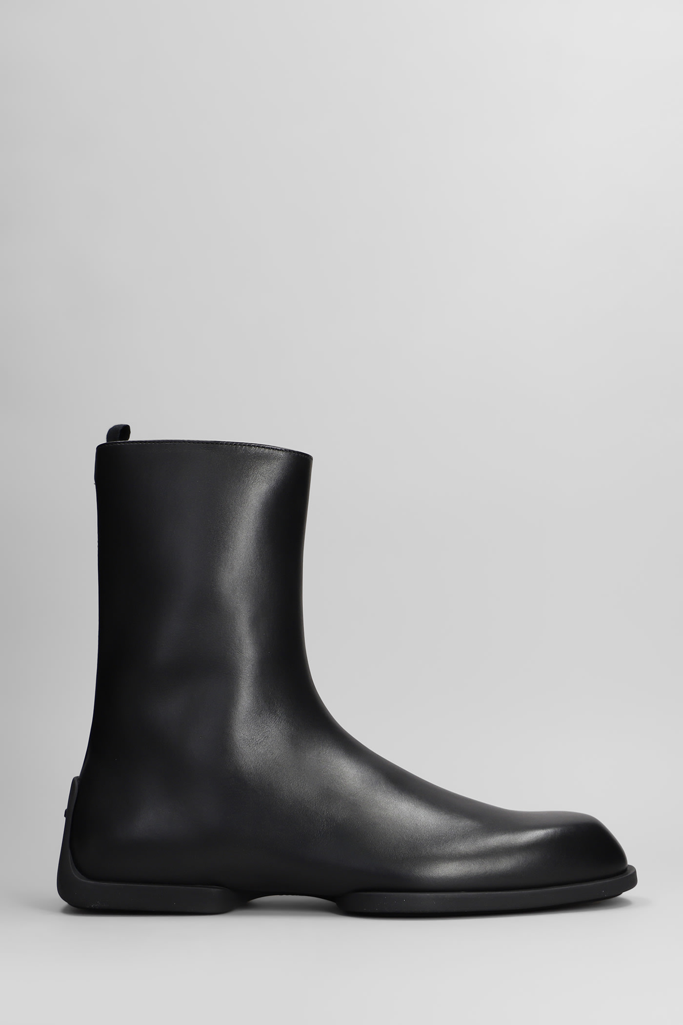 Jil Sander Ankle Boots In Black Leather