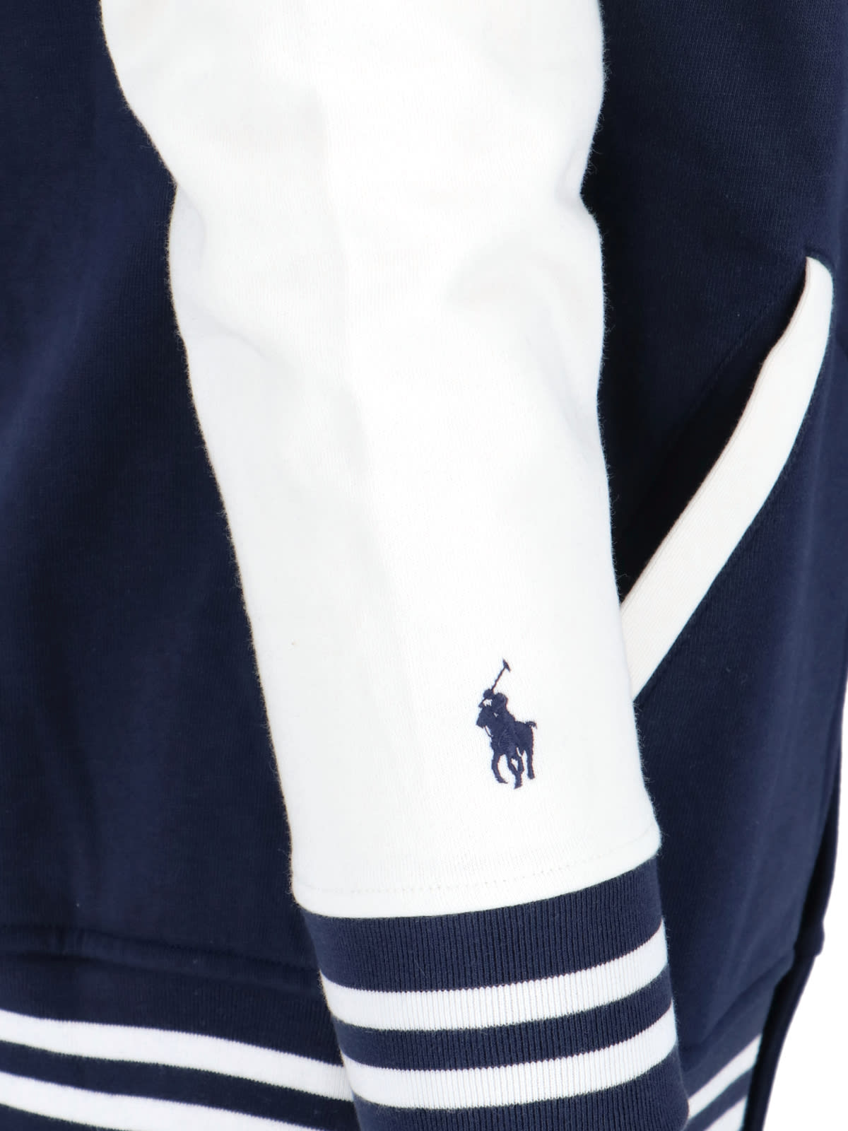 Shop Polo Ralph Lauren Varsity Logo Jacket In Blue