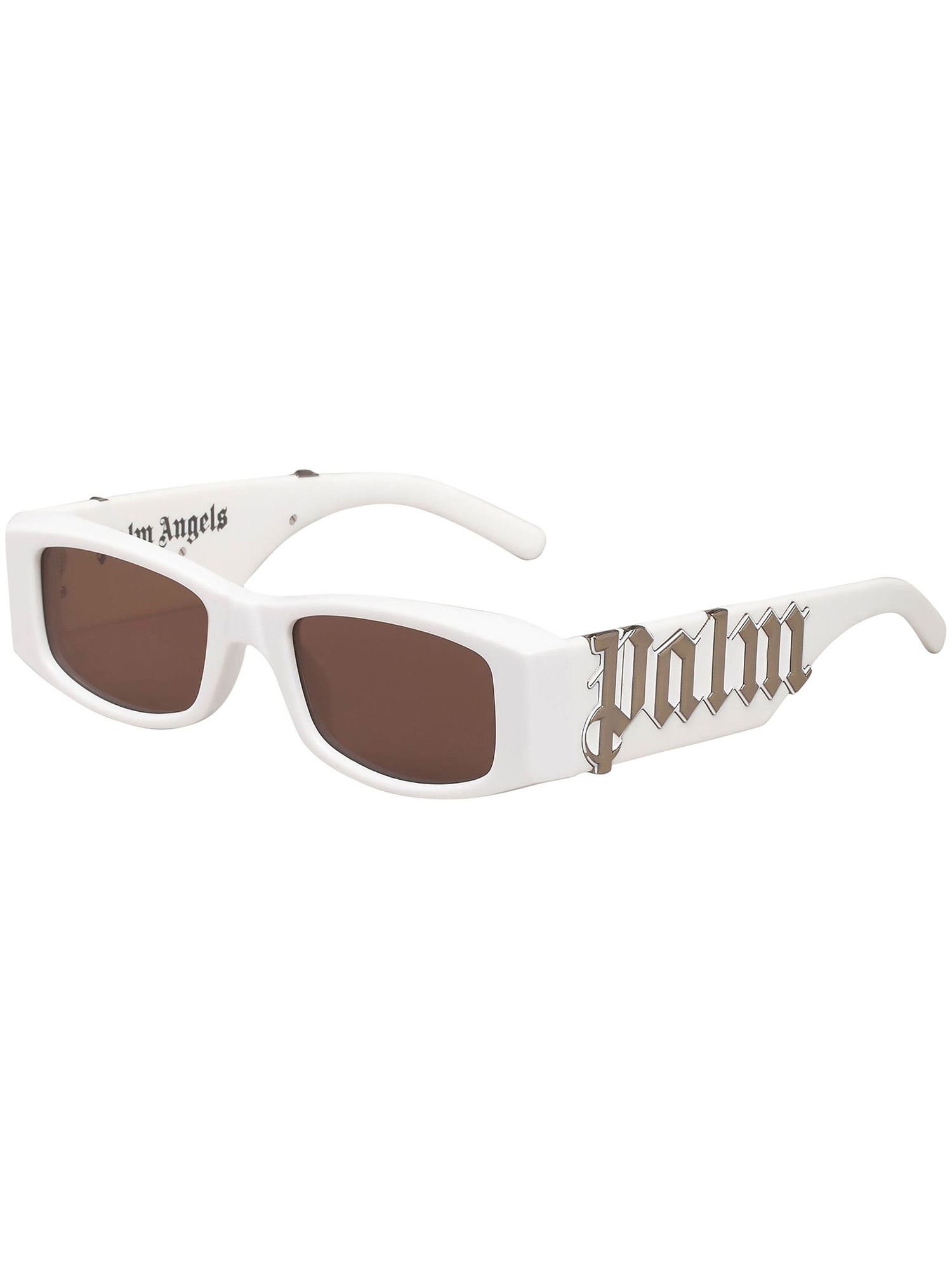 Shop Palm Angels Angel Sunglasses In White