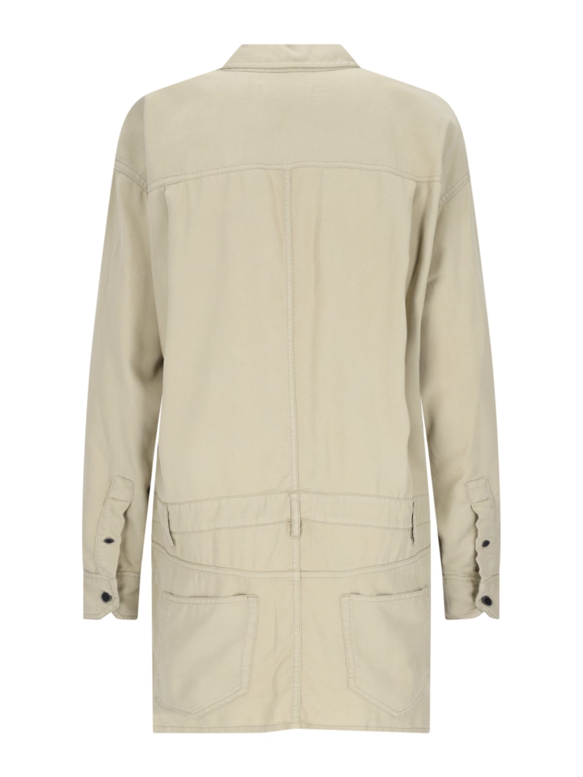 Isabel Marant Étoile Knee Length Dress With Chest And Side Pockets In Neutral