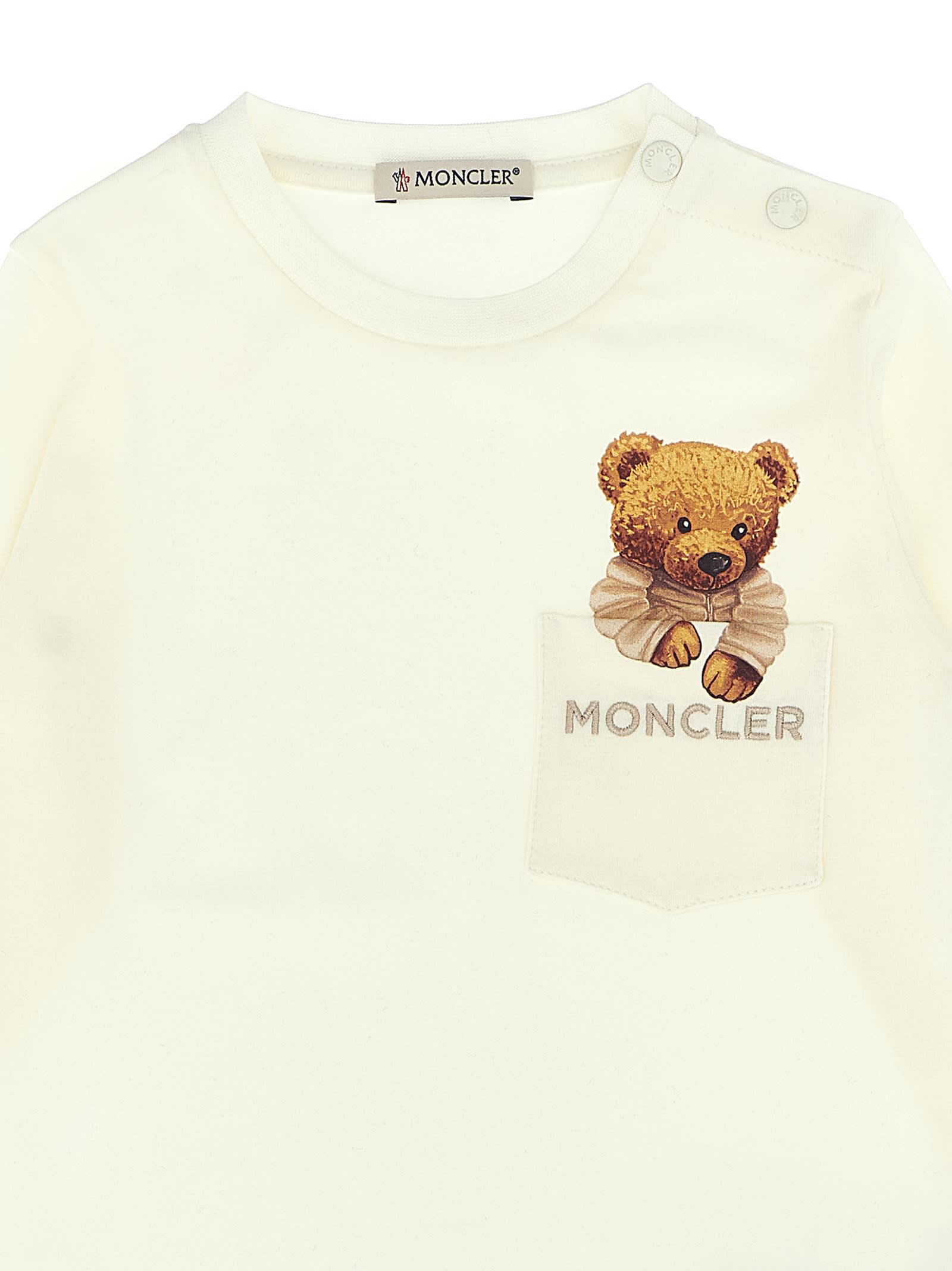 Moncler Pocket T-shirt In Yellow