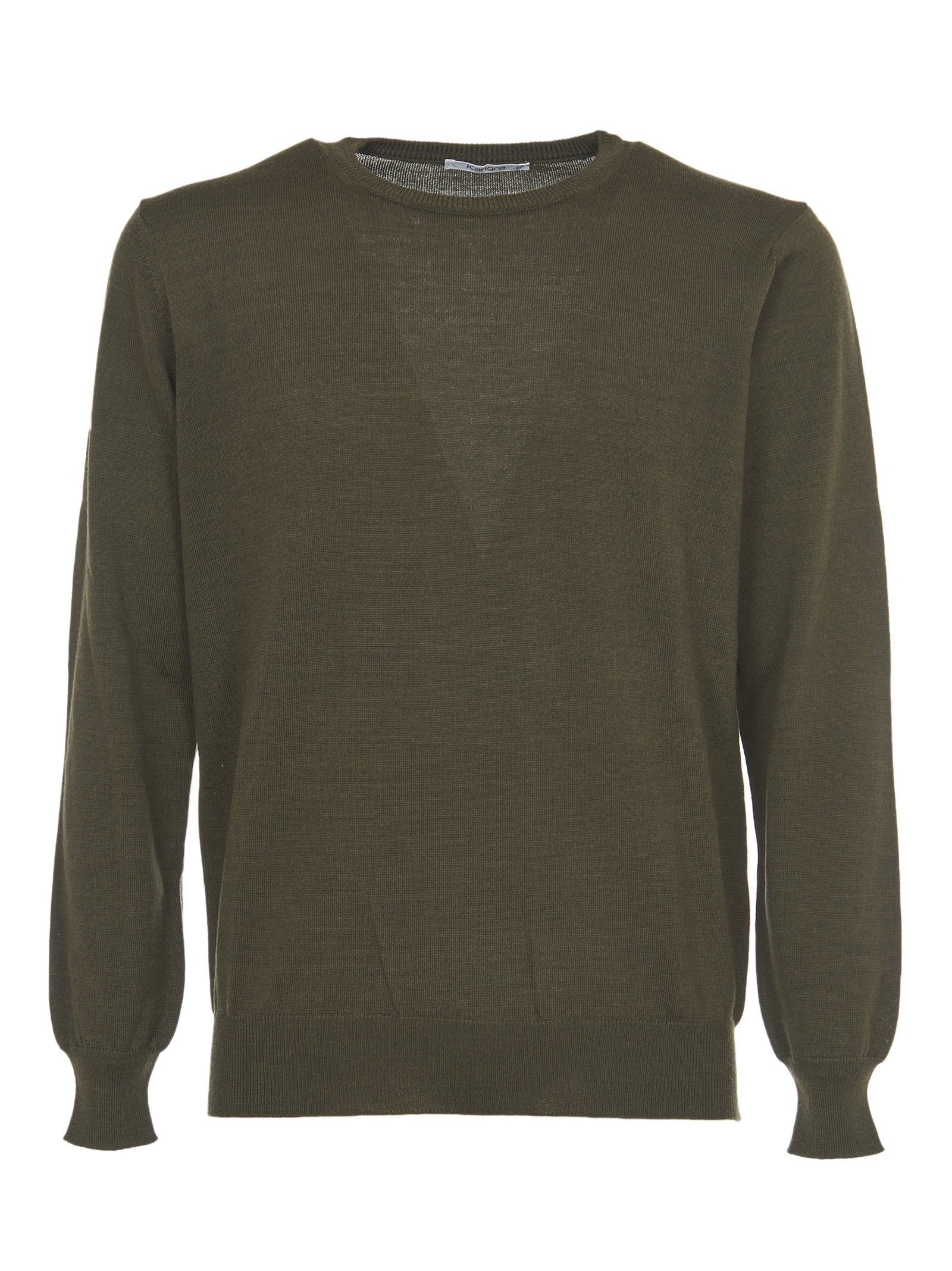 Kangra Green Crewneck Wool Sweater