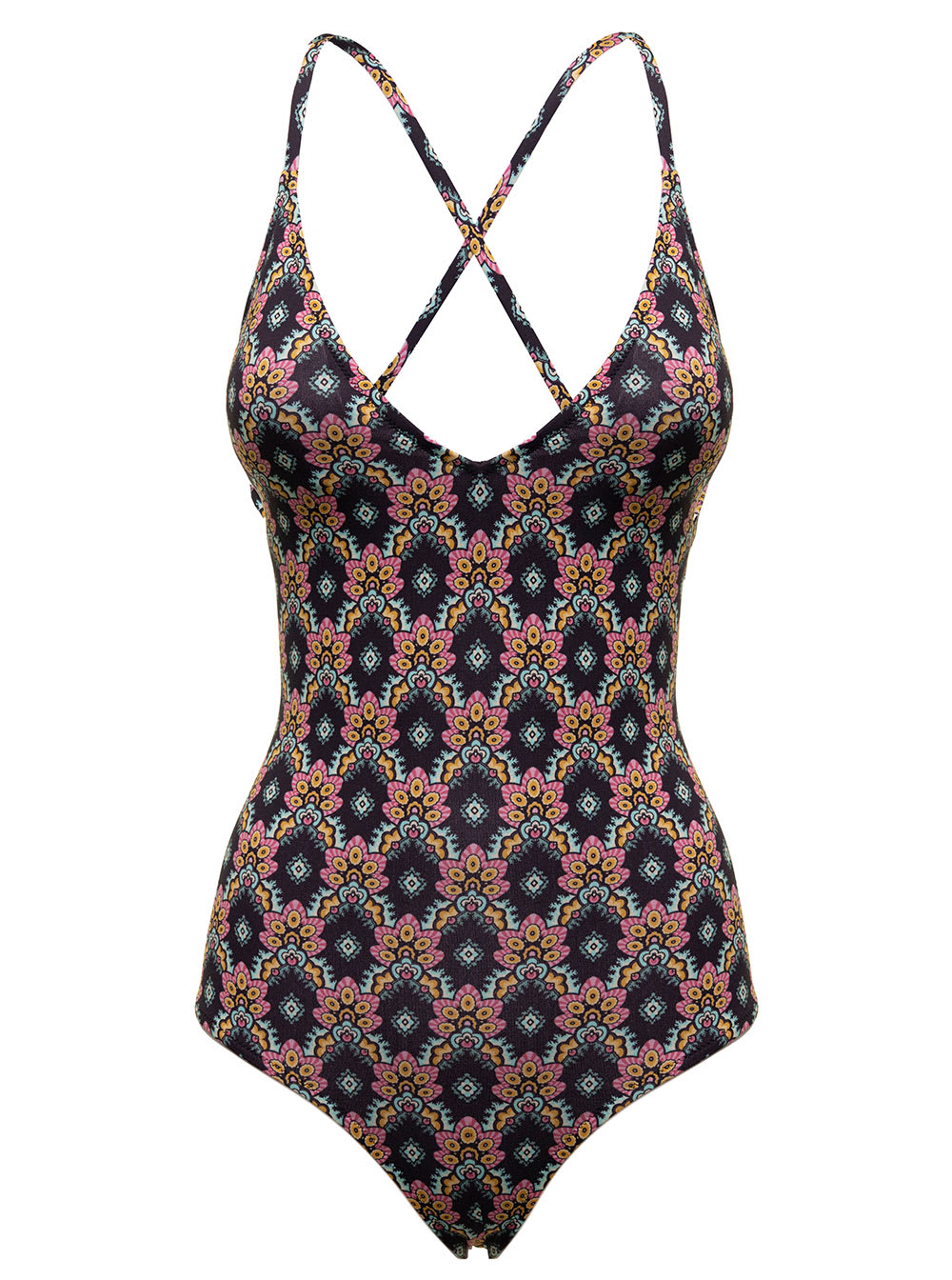 Anjuna Womans One-piece Ethnic Printed Stretch Fabric Swimsuit