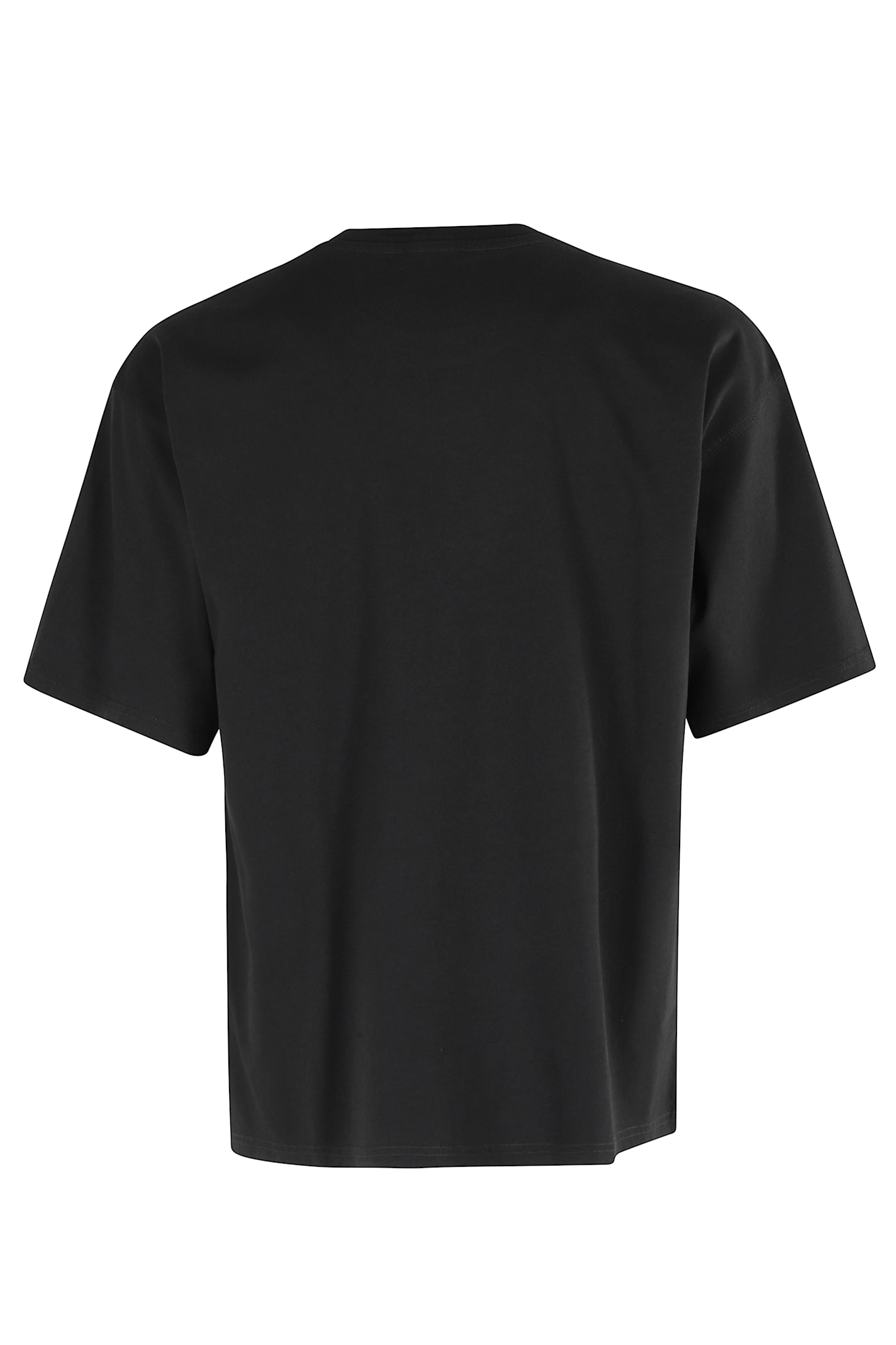 Diesel T-boxt-n14 T-shirt With Flocked Logo In Black