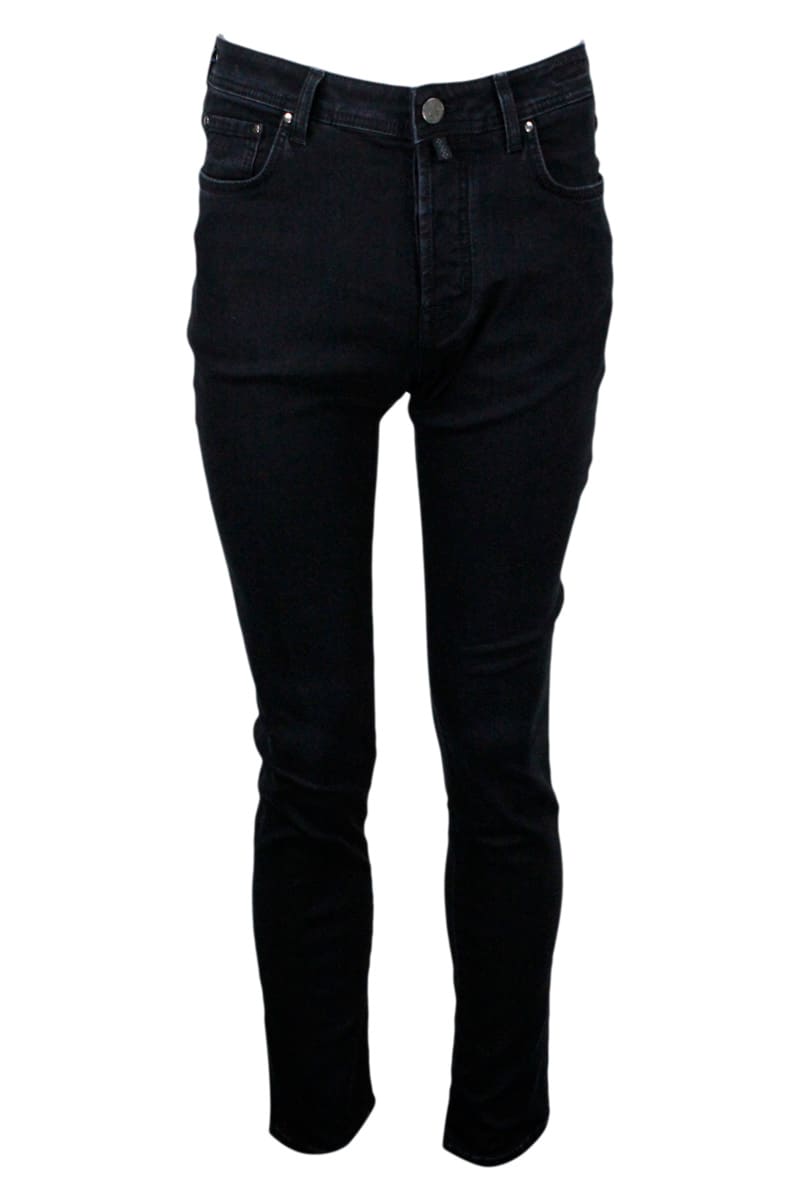Jacob Cohen Bard J688 Jeans In Luxury Edition 5-pocket Stretch Denim With Closure Buttons And Branded Label
