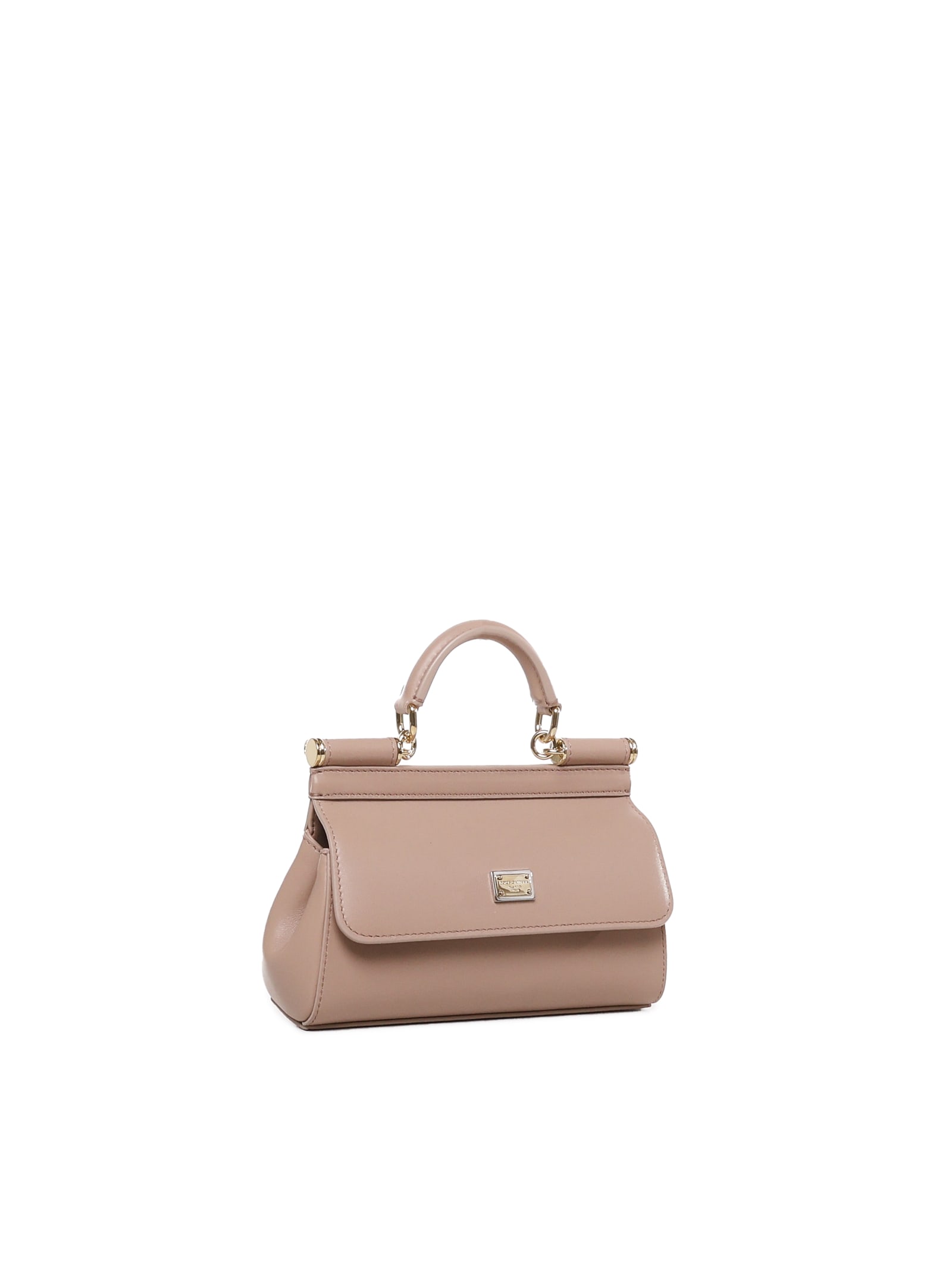 Shop Dolce & Gabbana Small Sicily Bag In Beige