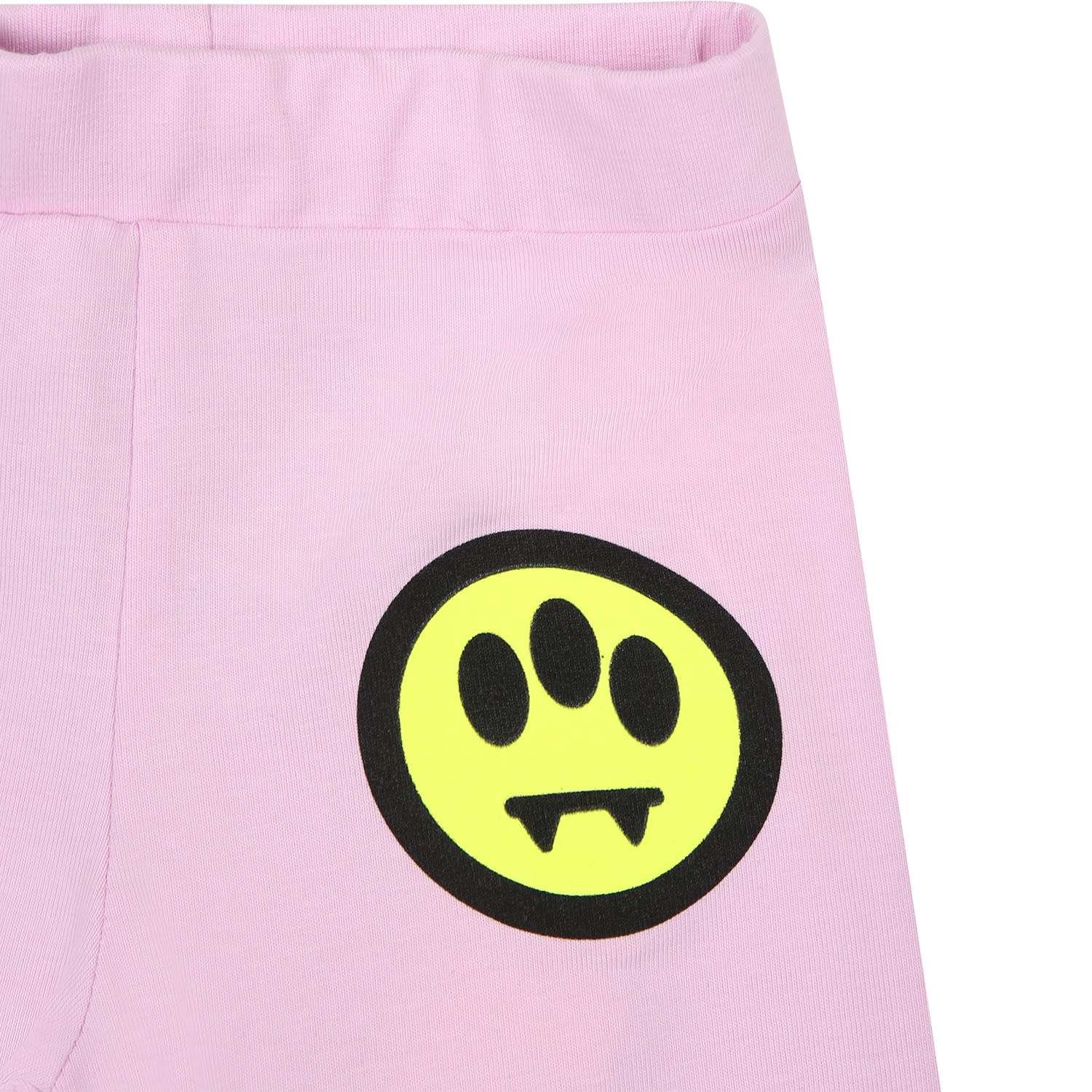 Shop Barrow Pink Leggings For Baby Girl With Smiley Face And Logo