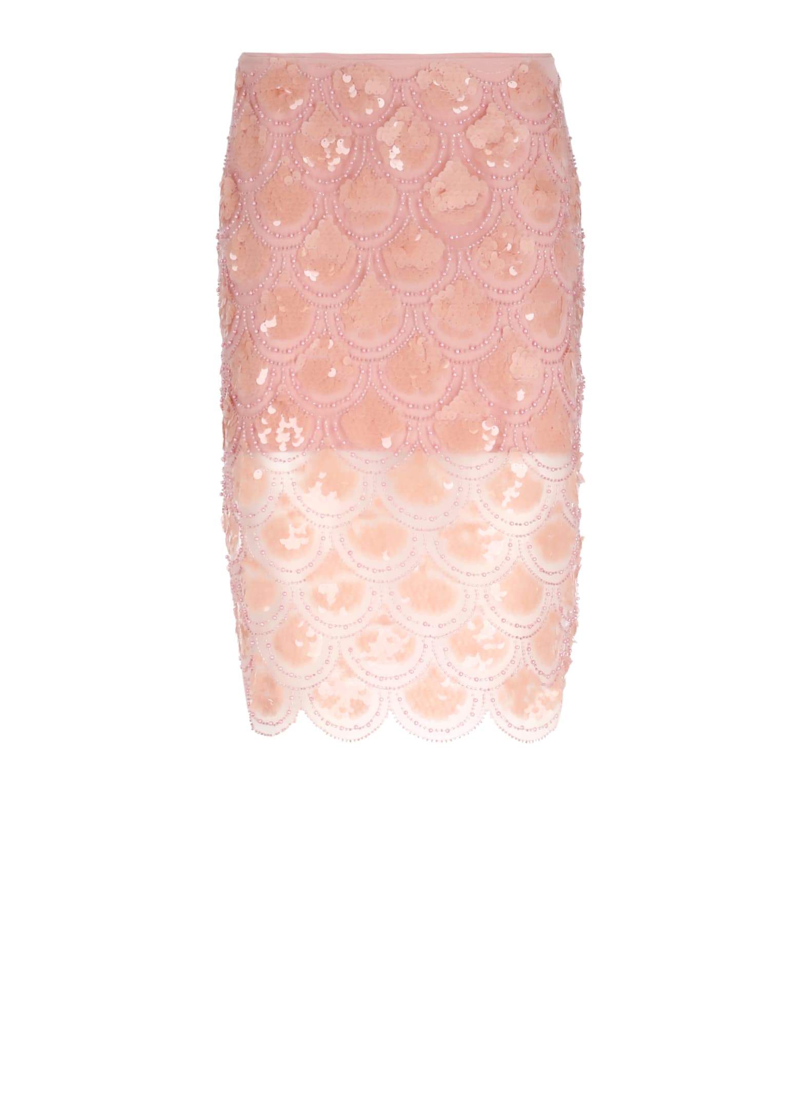 Shop Rotate Birger Christensen Skirt With Paillettes In Pink