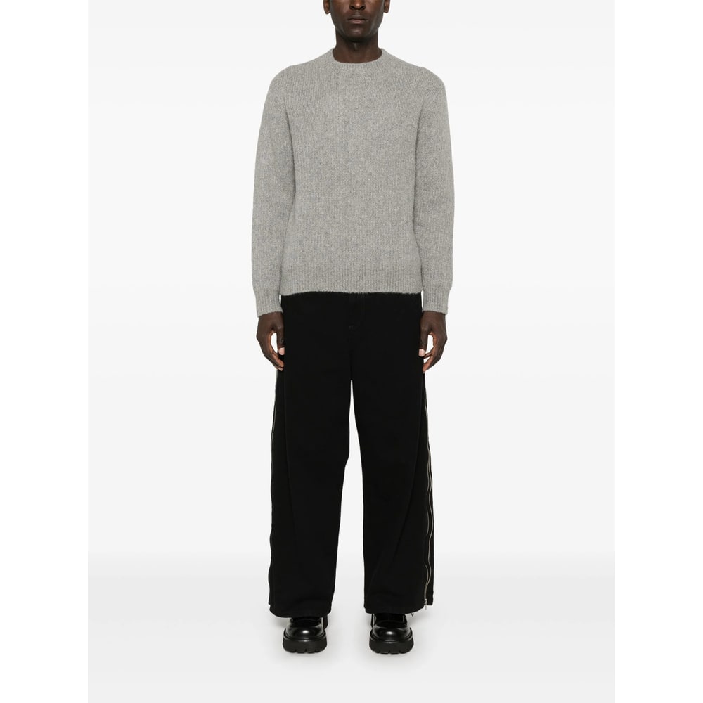 Sunflower Regular Fit Long Sleeve Knit Sweater In Gray