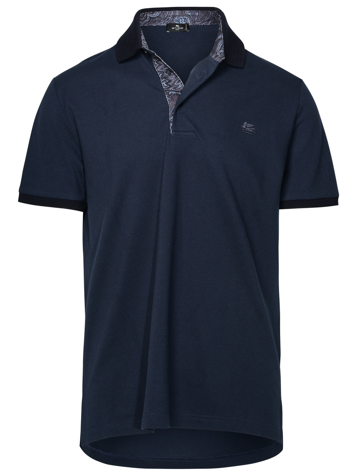 Shop Etro Polo Shirt In Blue Cotton
