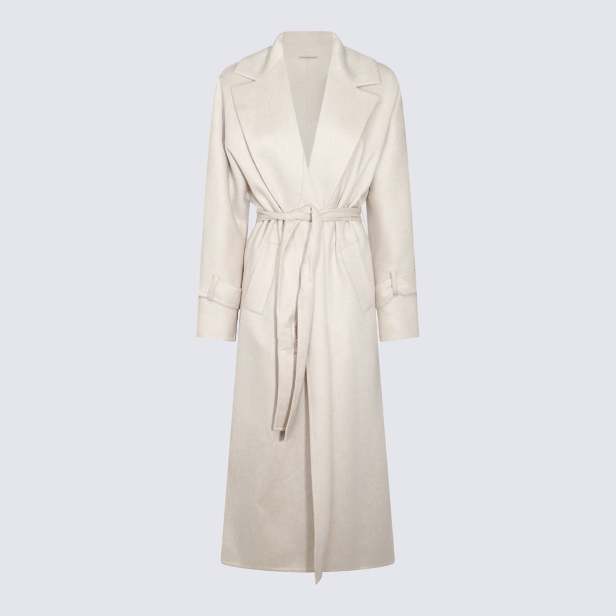 Shop Brunello Cucinelli Beige Wool Coat In Marmo