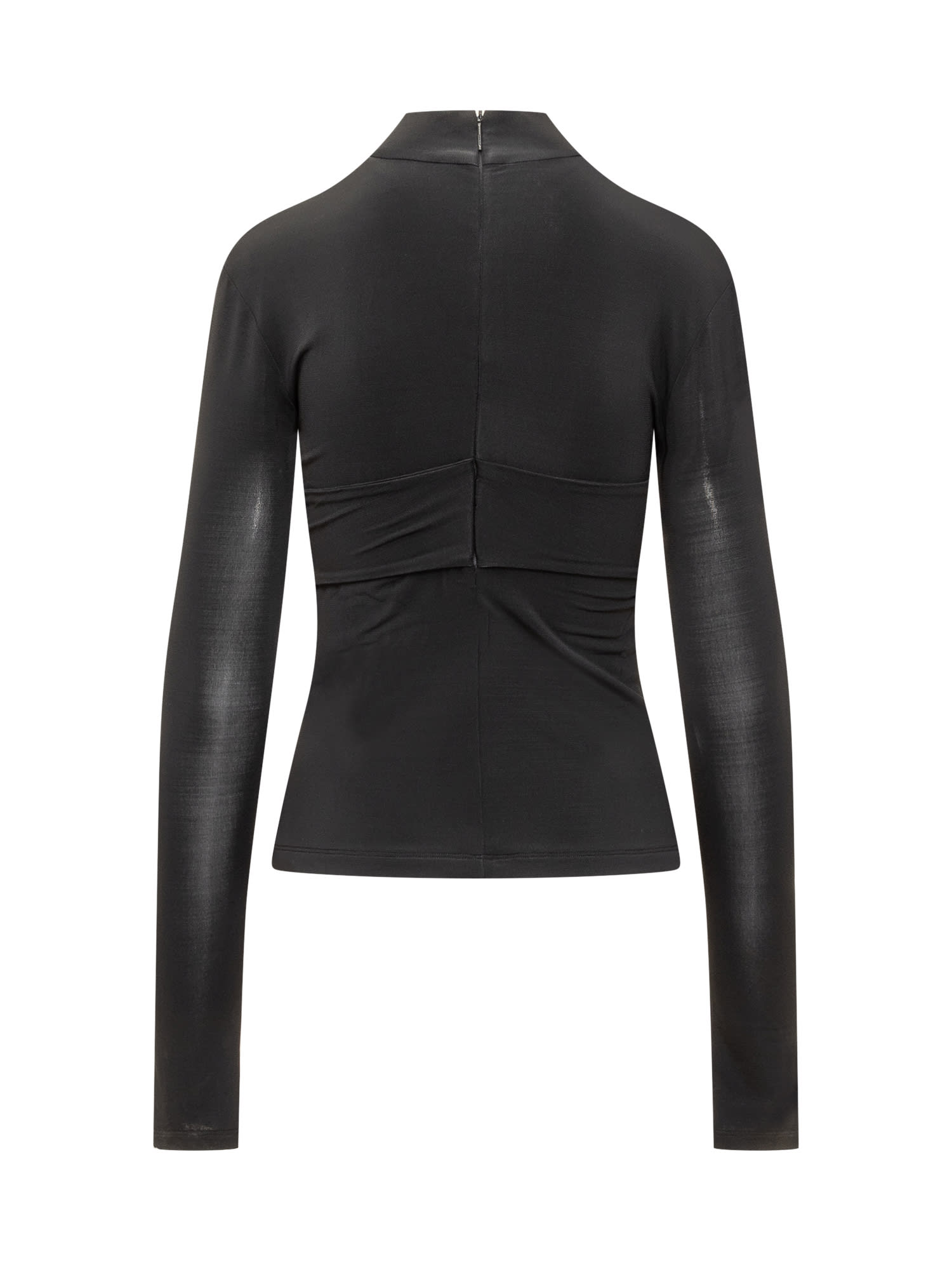 Shop Ambush Heart Turtle Neck Top In Black