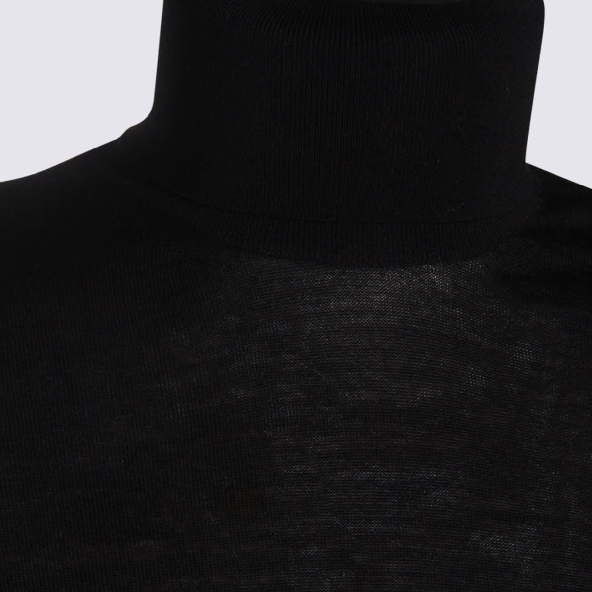 Saint Laurent Black Wool Knitwear In Black