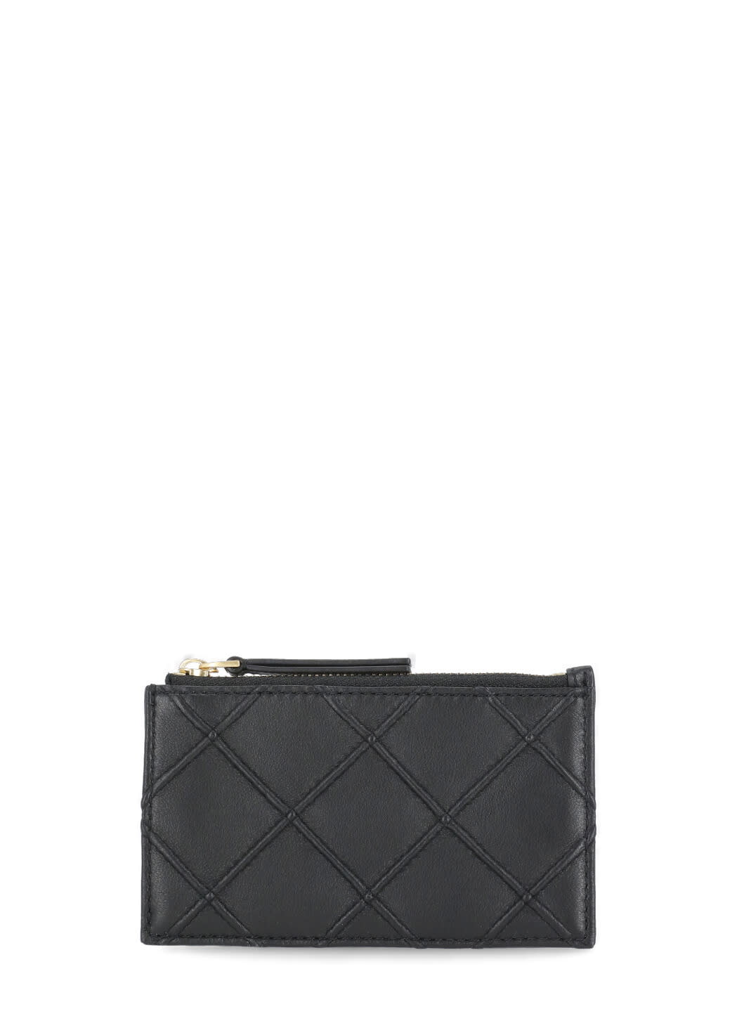 Tory Burch Smooth Leather Card Holder In Black